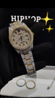 Rolex Date-Just Moissanite Diamond Watch | Iced Out Moissanite Watch | Moissanite Rolex Watch