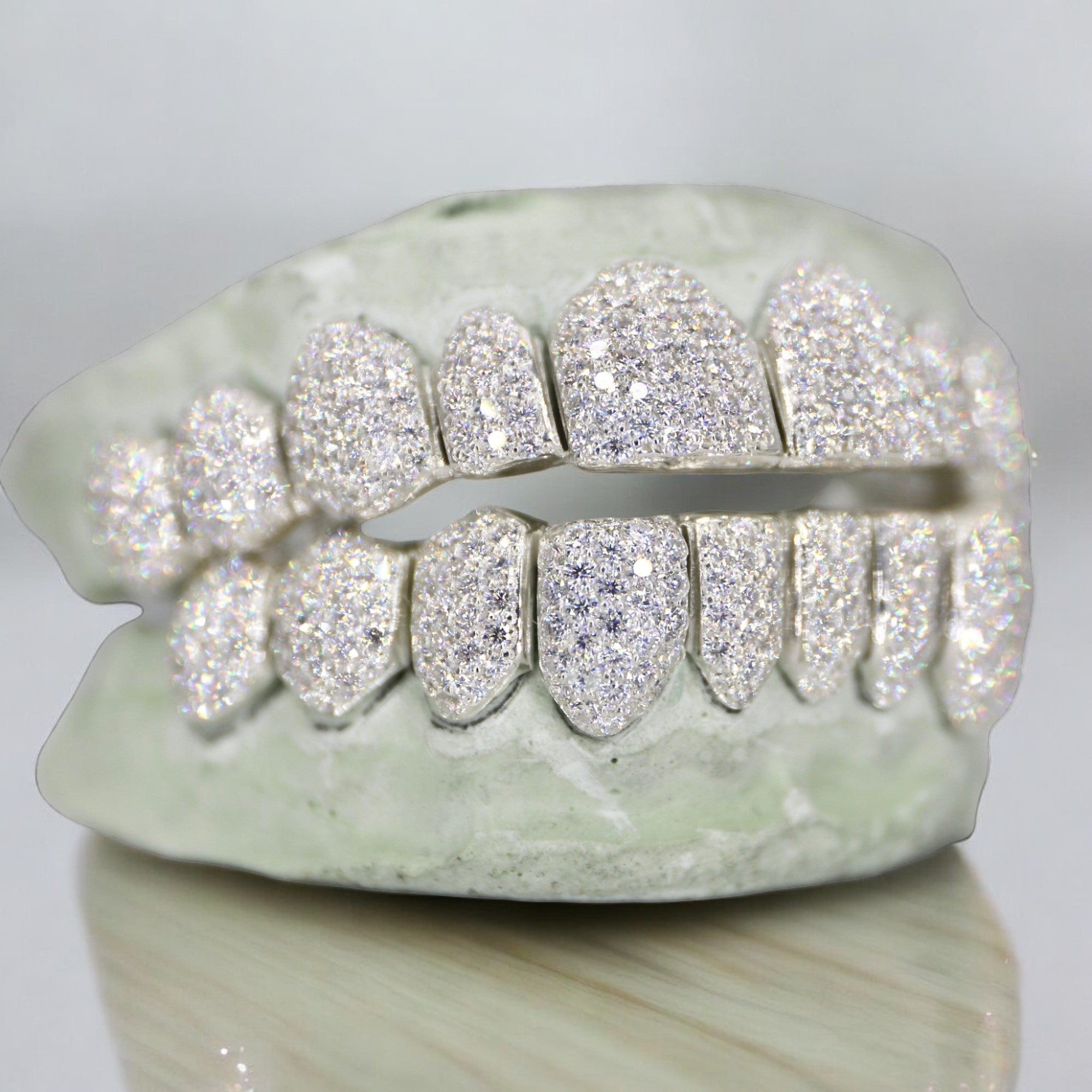 10 ON 10 VVS Moissanite Diamond Grillz