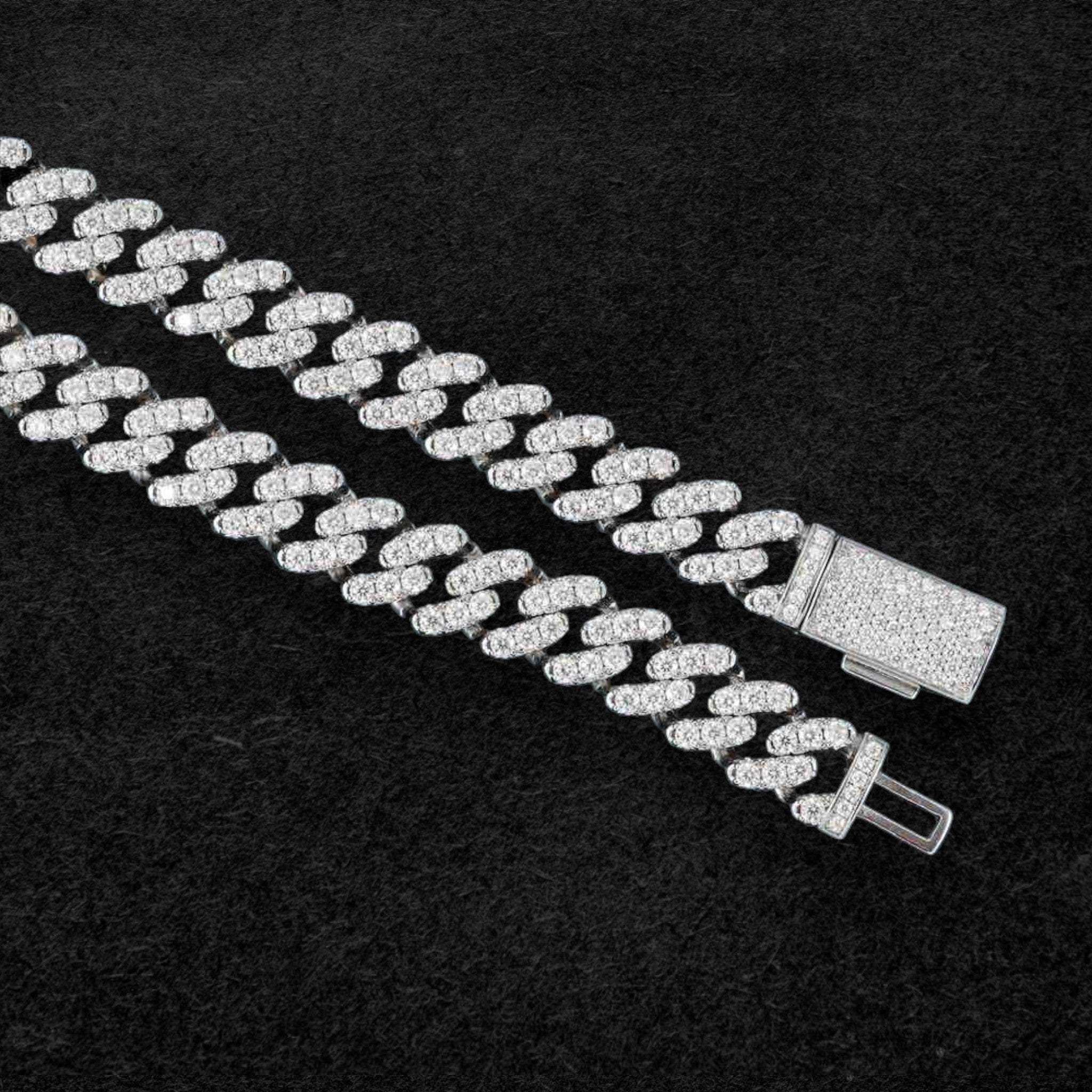 12mm Moissanite Miami Cuban Link Chain