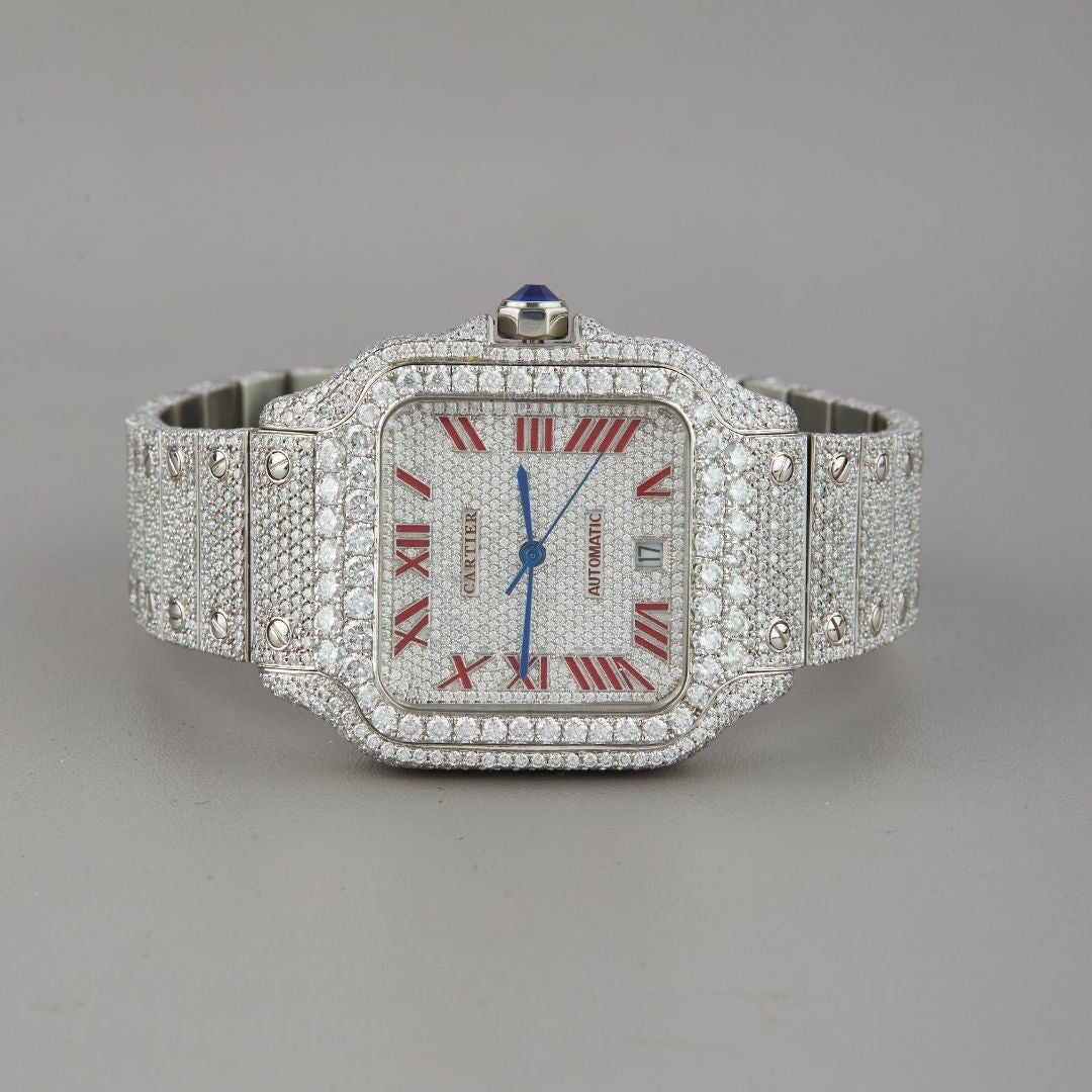 Iced Out Cartier Watch