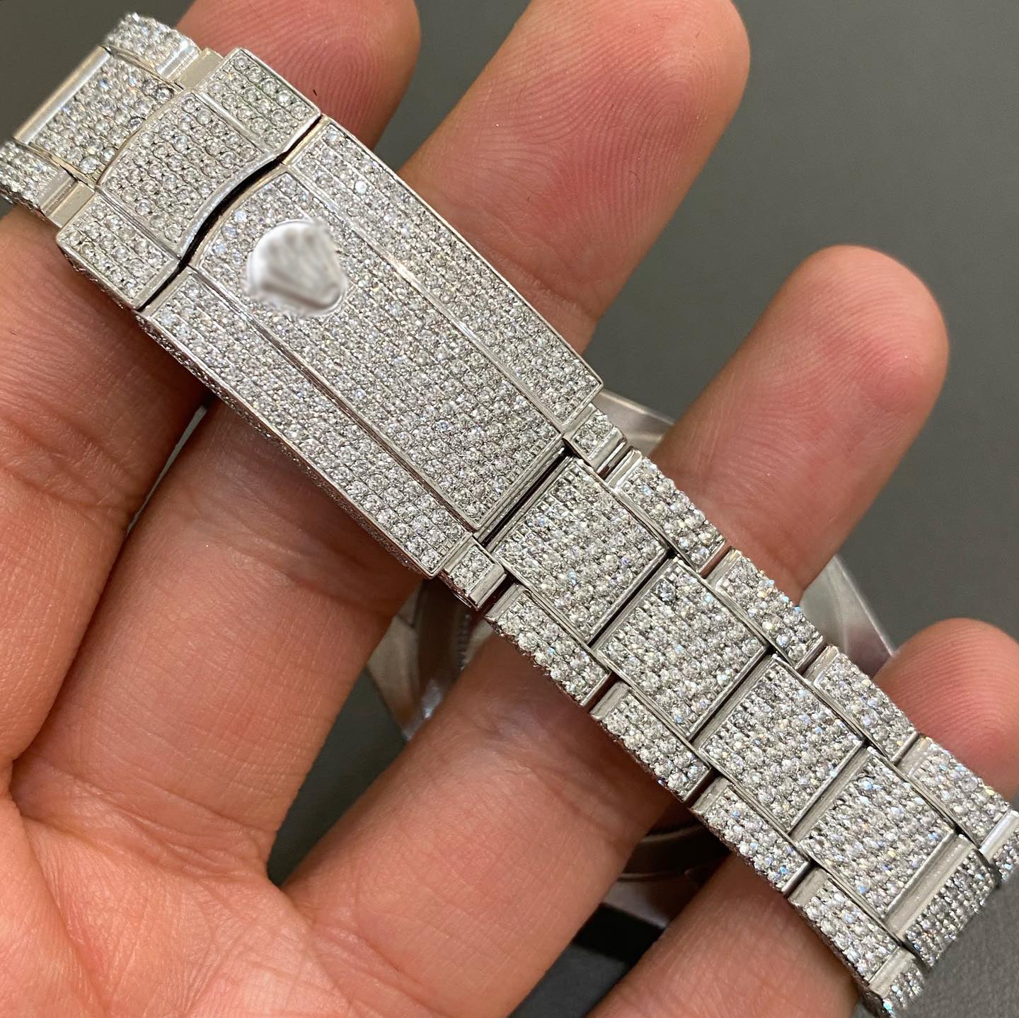 Moissanite Big Diamond Bezel Rolex Watch