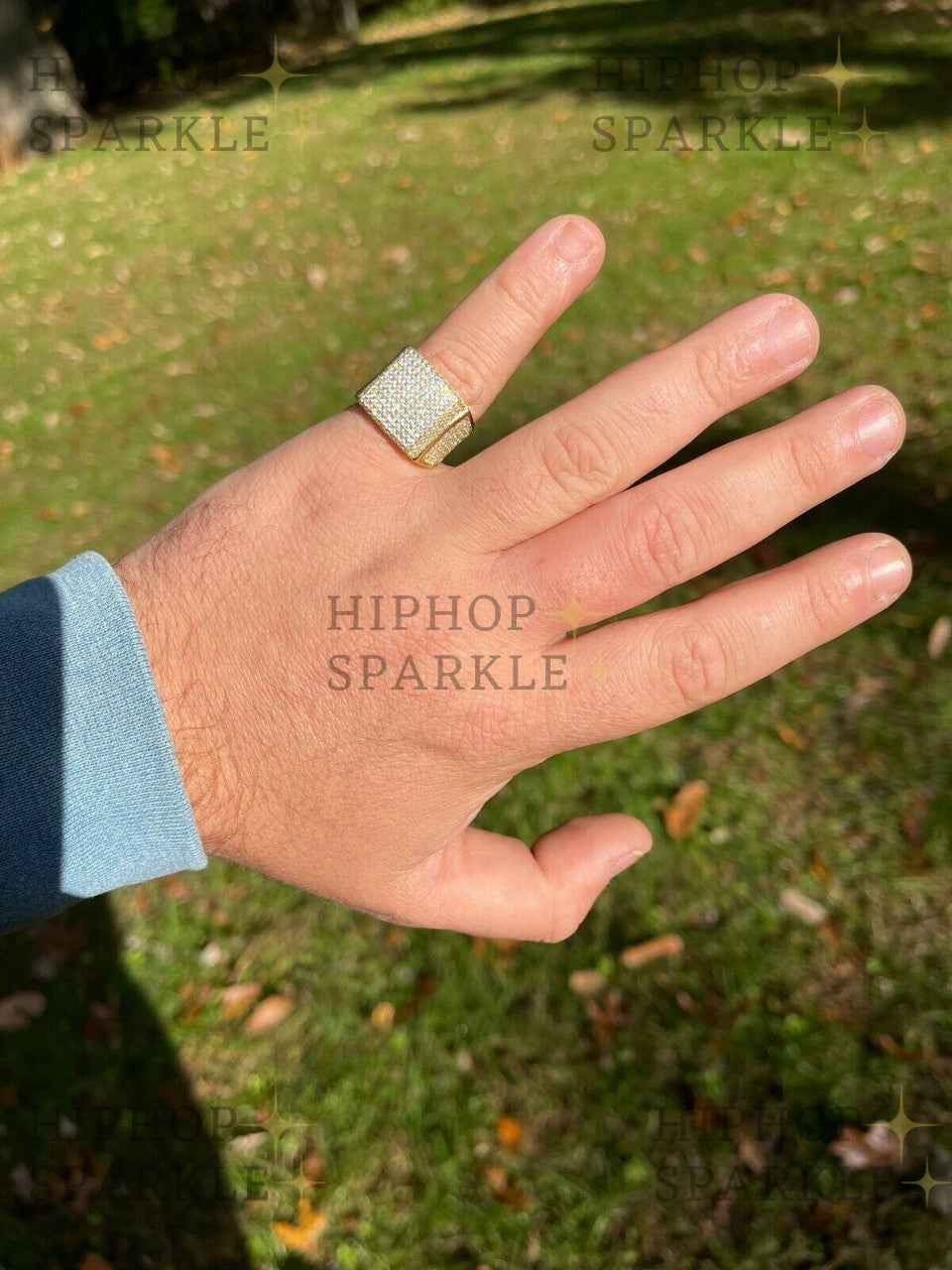 Moissanite Hiphopsparkle OG Ring – 14k Gold Vermeil & 925 Silver