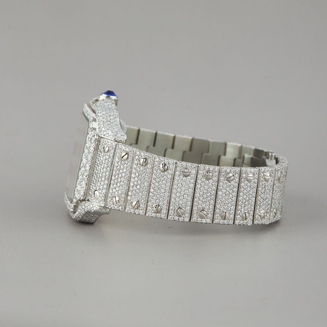 Iced Out Cartier Watch