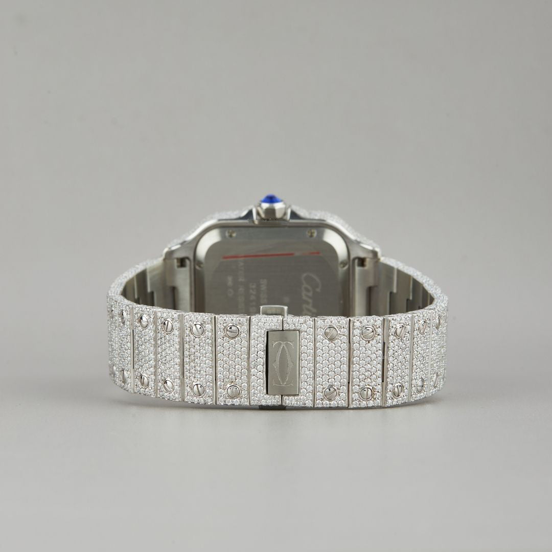 Iced Out Cartier Watch