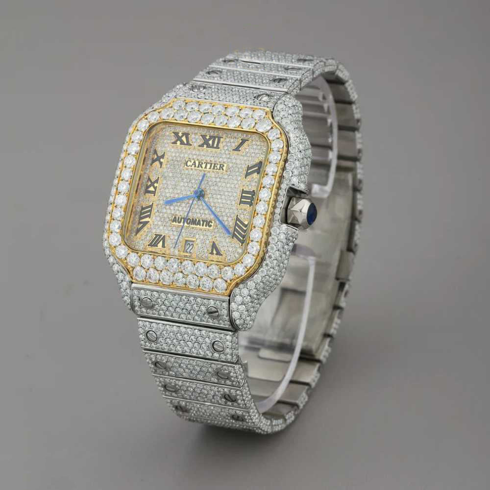 Iced Out Cartier Watch