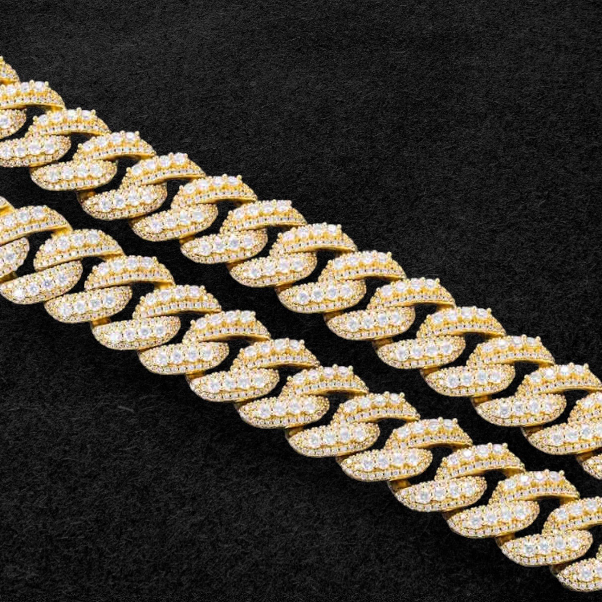 Icedout 20mm Prong Moissanite Miami Cuban Link Chain