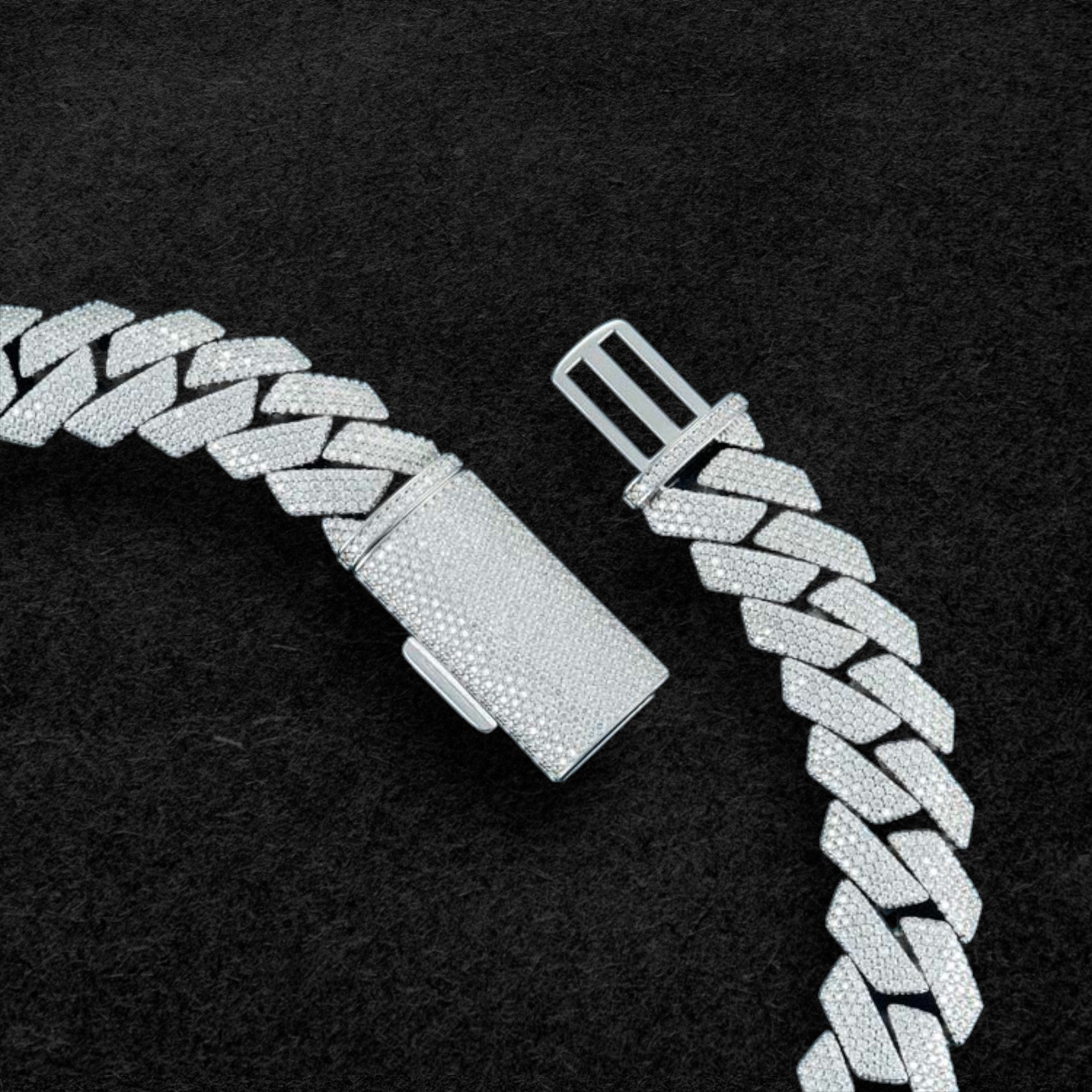 Icedout 4-Row 20mm Moissanite Cuban Link Chain