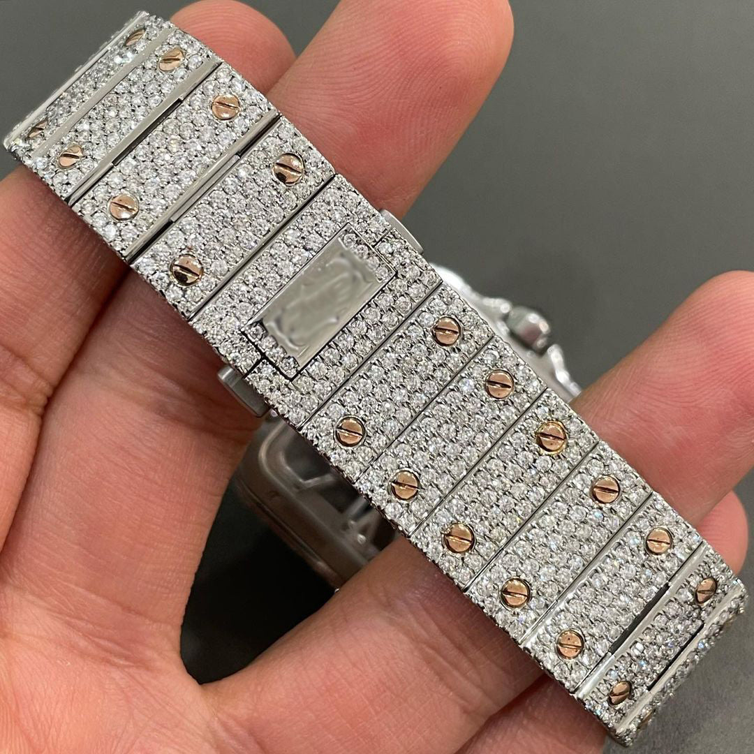 Moissanite Twotone Cartier Watch