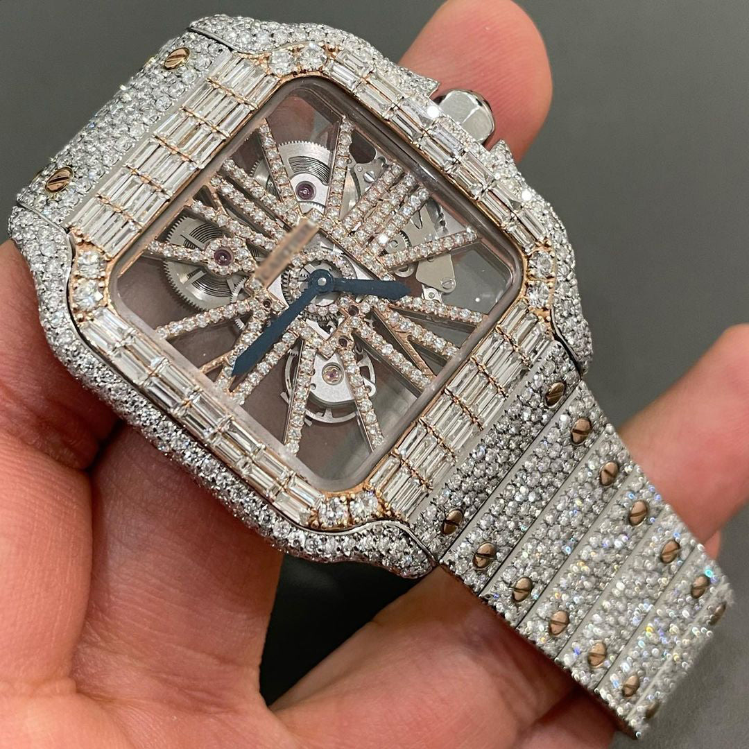 Moissanite Twotone Cartier Watch