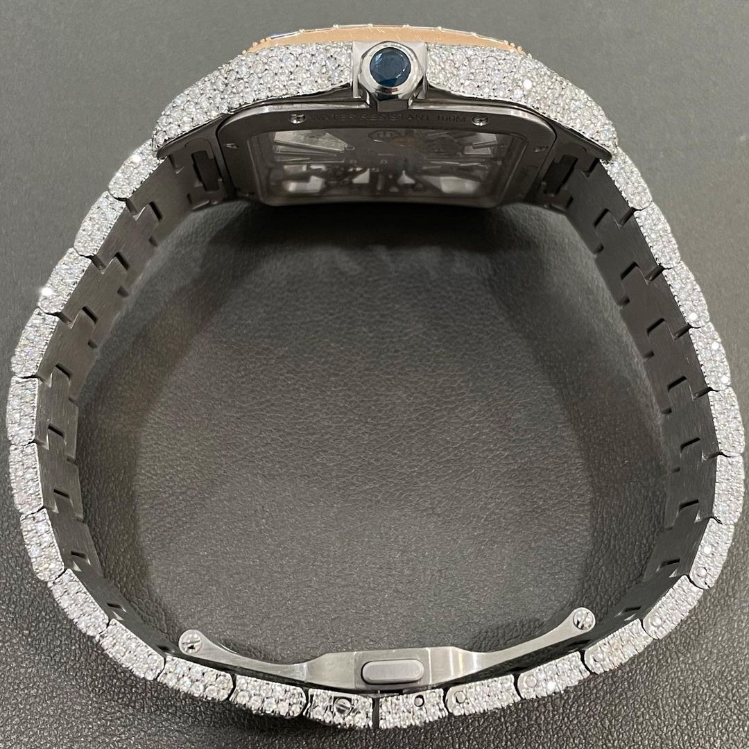 Moissanite Twotone Cartier Watch