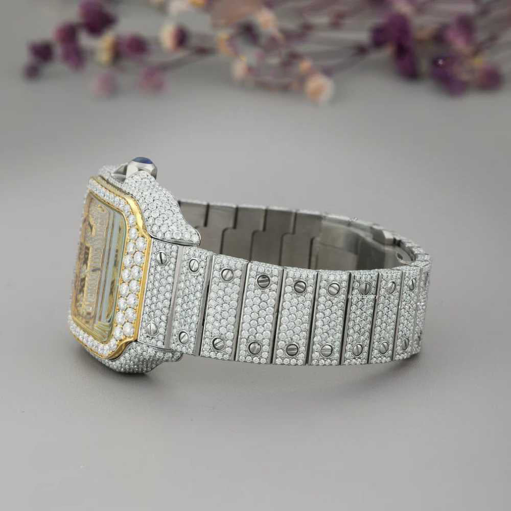 Iced Out Cartier Watch