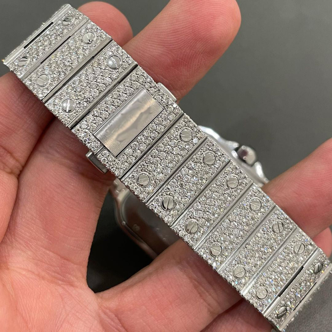 Iced Out Cartier Watch