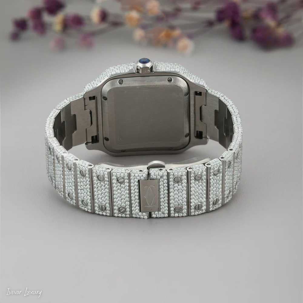 Iced Out Cartier Watch
