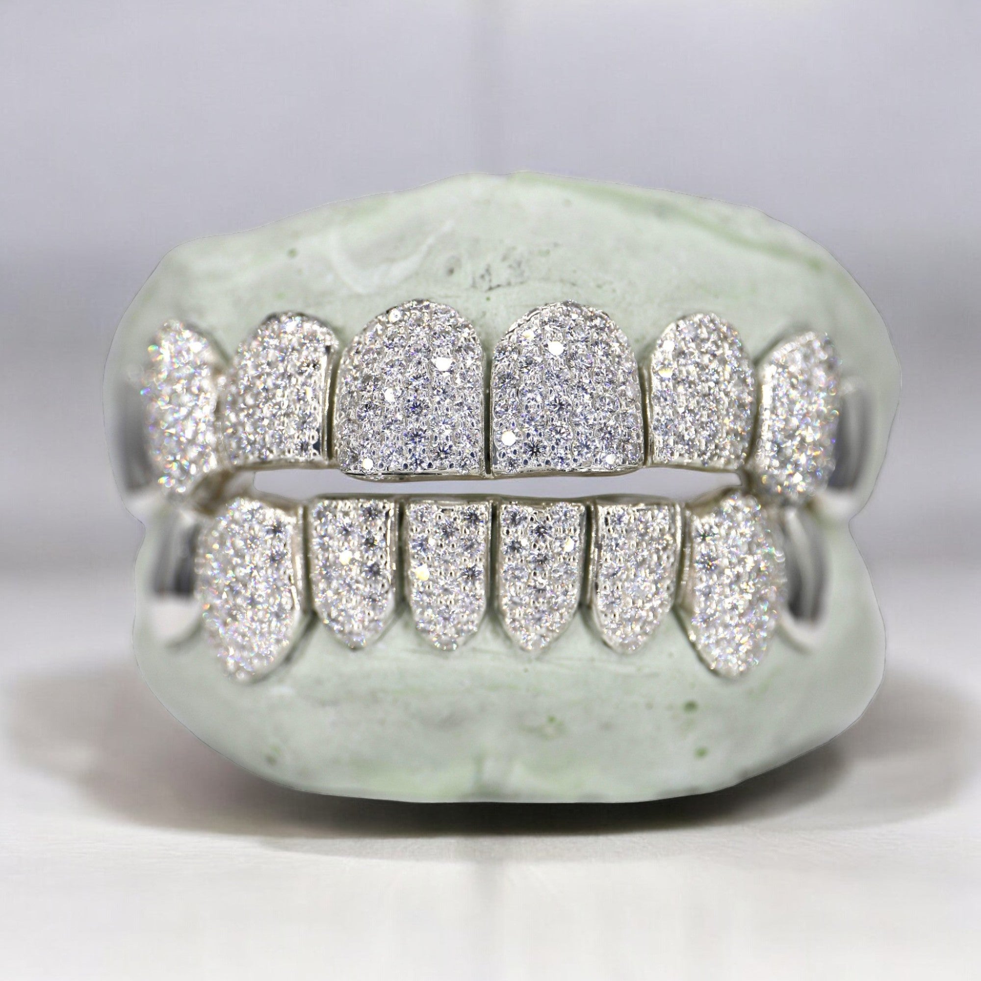 8 ON 8 VVS Moissanite Diamond Grillz