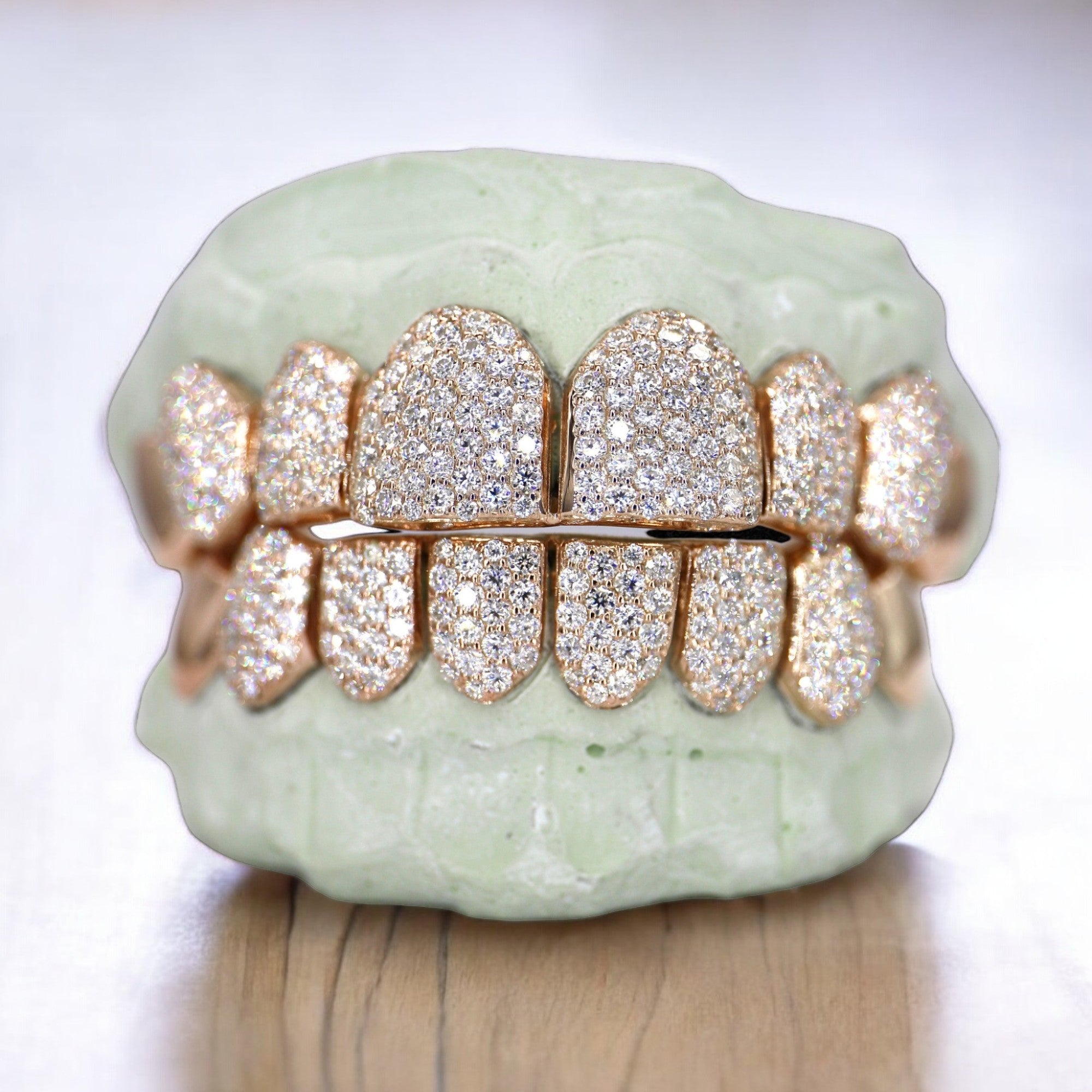 8 ON 8 VVS Moissanite Diamond Grillz