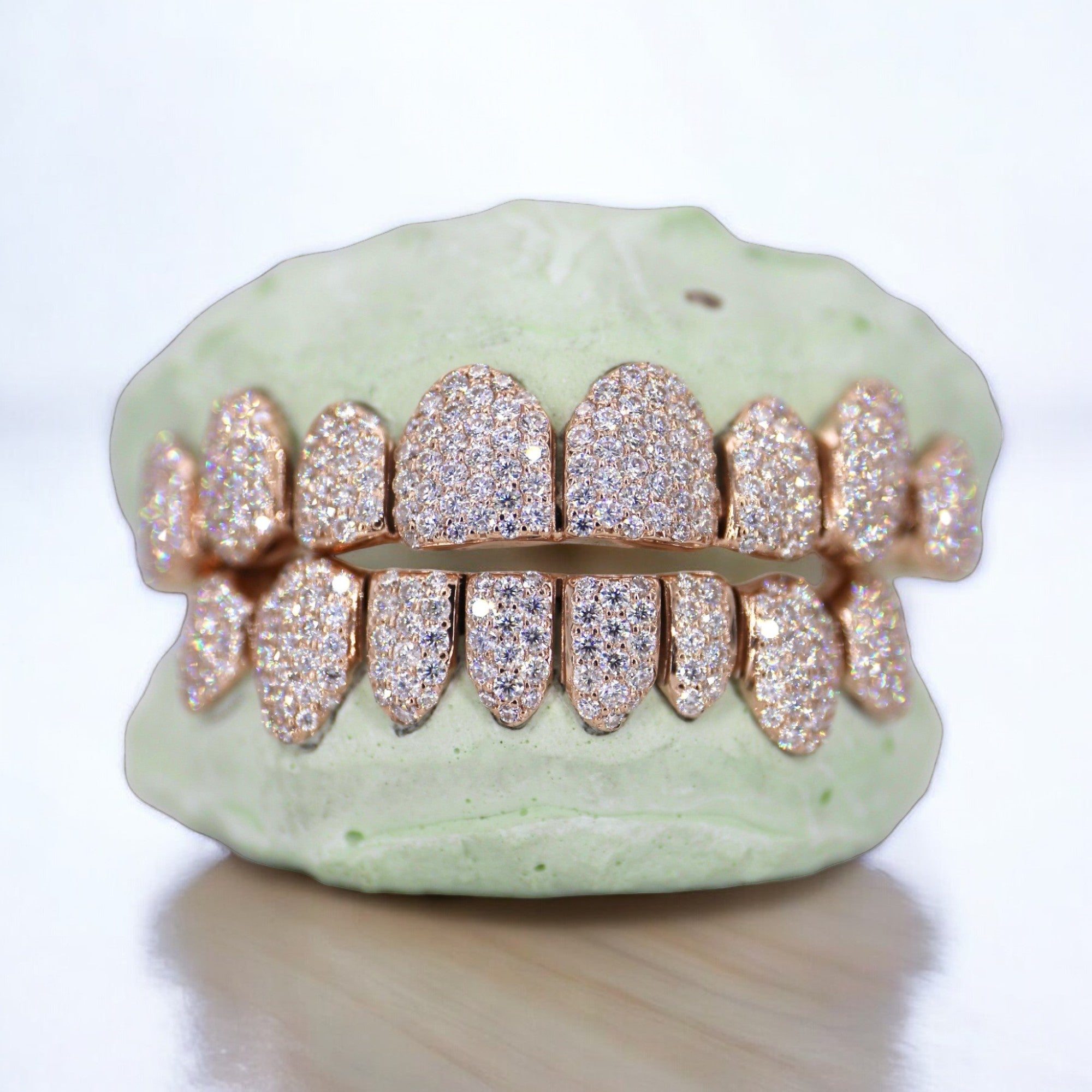 8 ON 8 VVS Moissanite Diamond Grillz