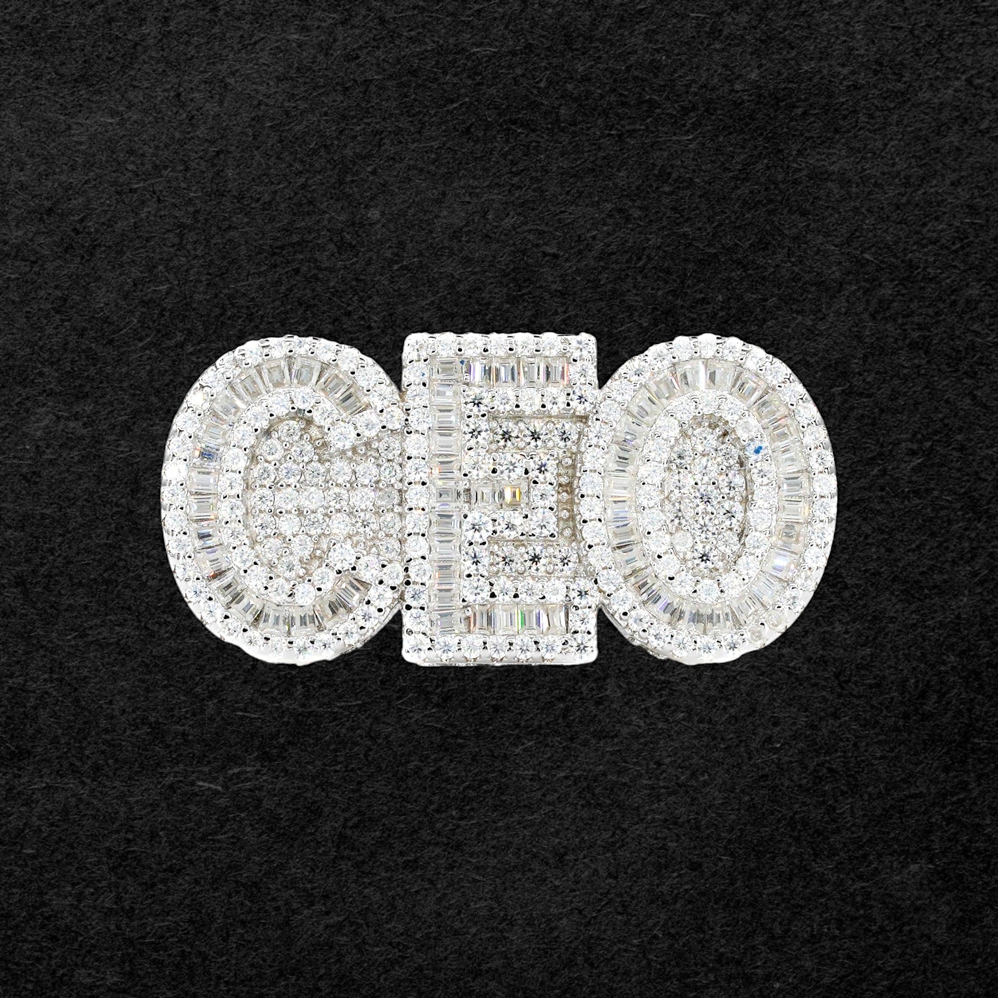 Baguette Iced Moissanite CEO Diamond Ring