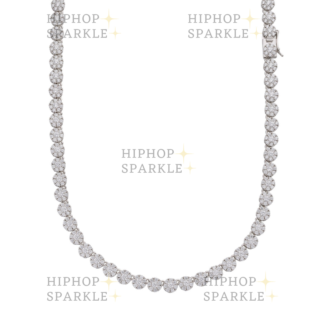 Moissanite Hip Hop Tennis Chain Necklace Iced Out - 925 Silver - 7mm - 16"-24"