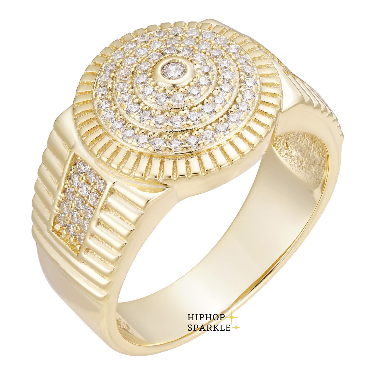 Hiphopsparkle Classic OG Moissanite Ring – 14k Gold Vermeil & 925 Silver