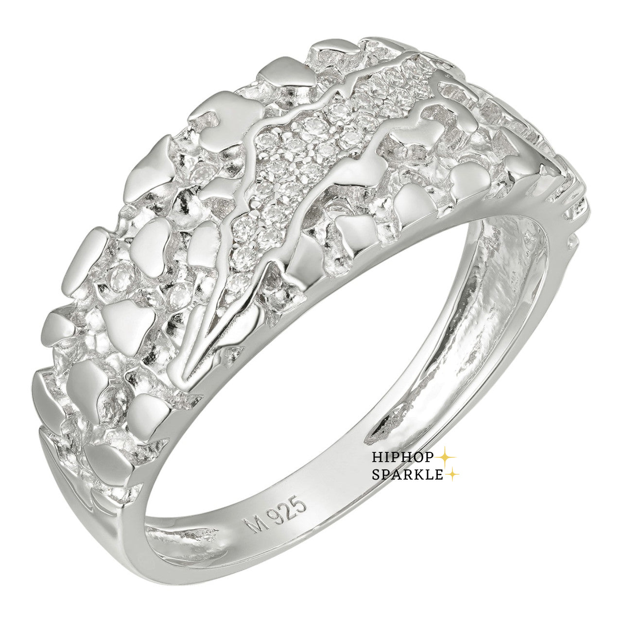 Elegant and Powerful: MOISSANITE Bear Claw Plain Ring in 925 Silver