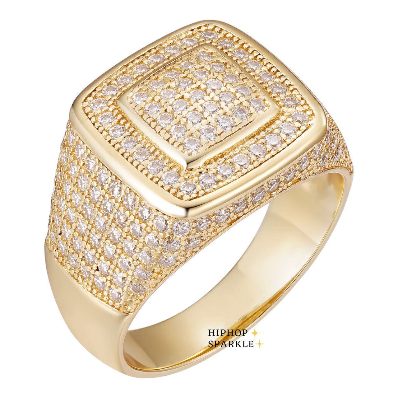 Moissanite Everyday Classic Square Iced Out Ring: A Touch of Luxury for Every Day