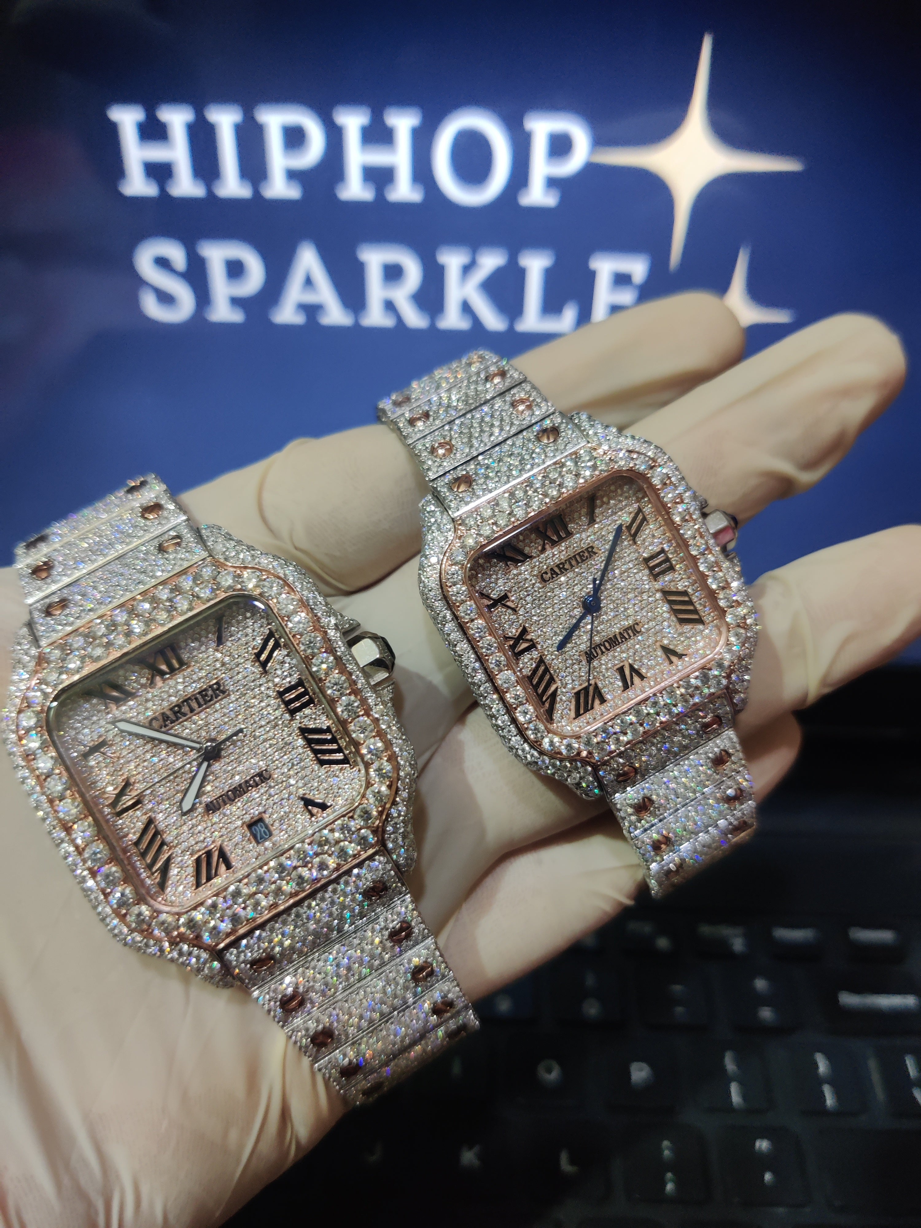 Iced Out Cartier Watch