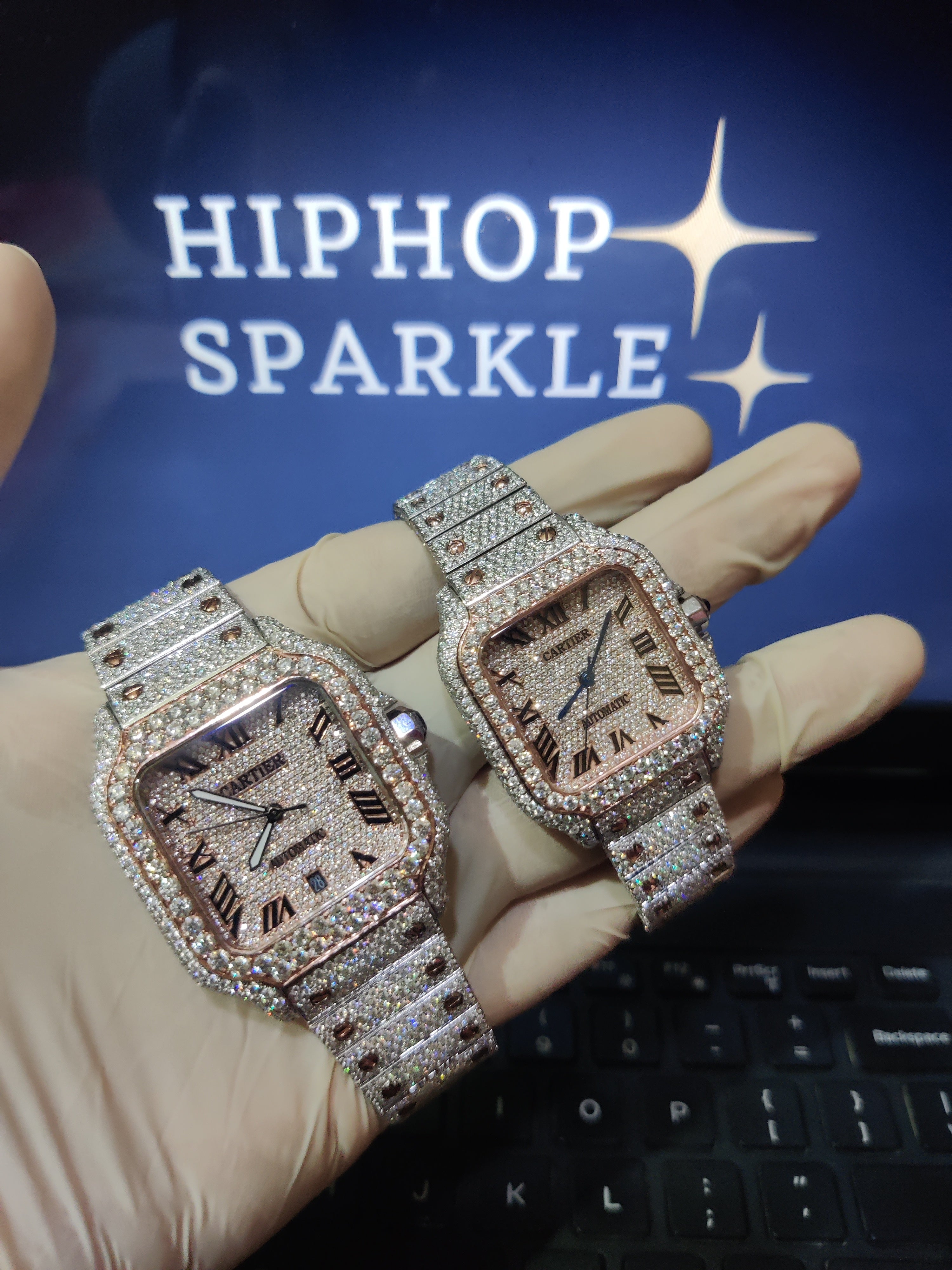 Iced Out Cartier Watch