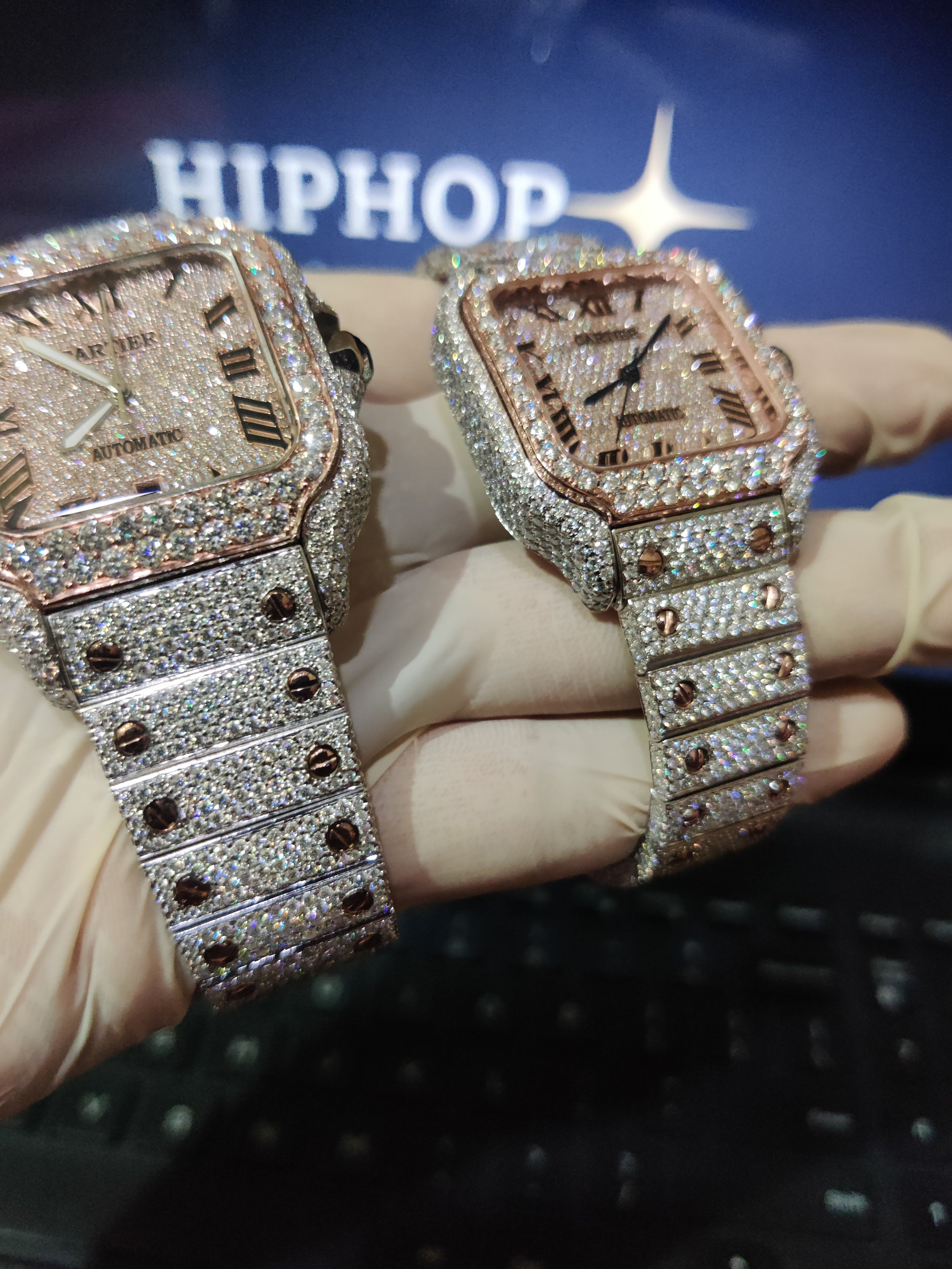 Iced Out Cartier Watch