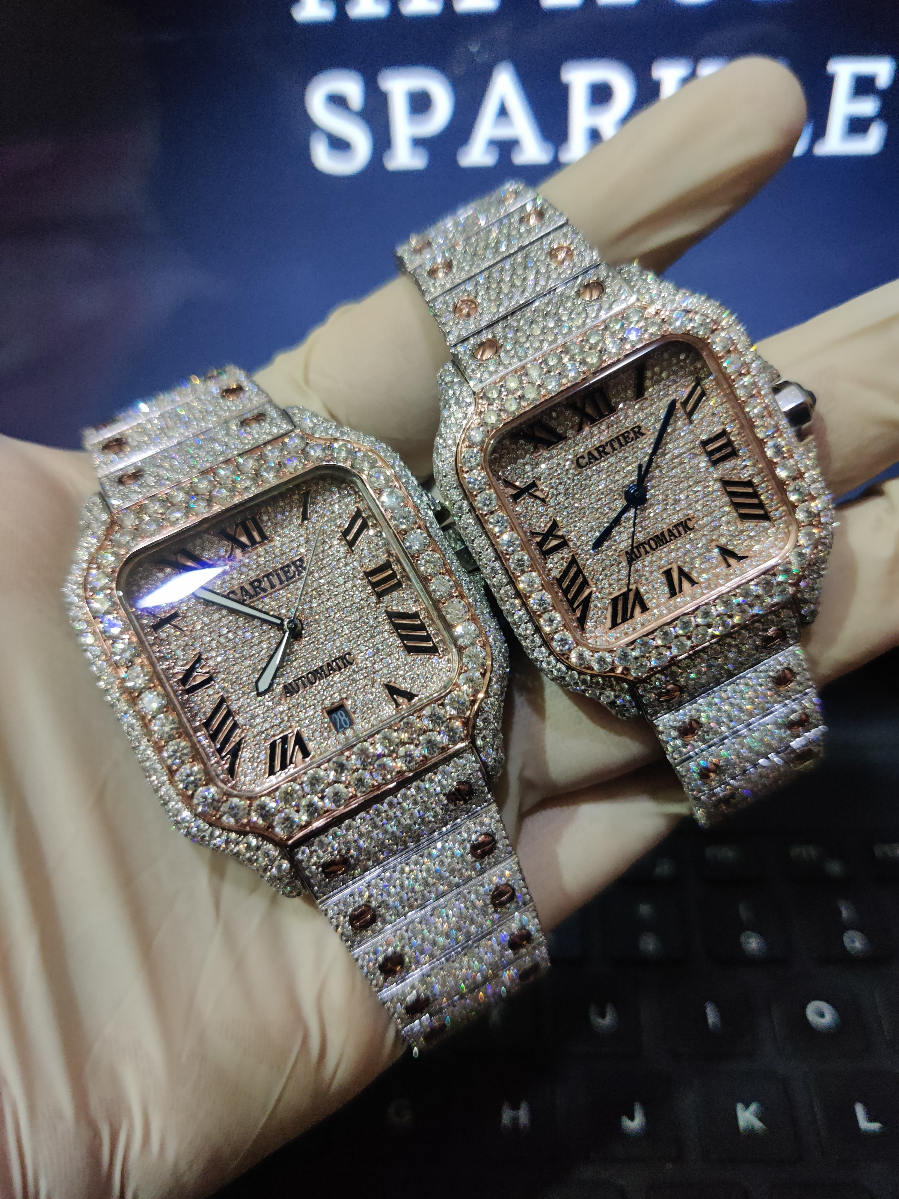 Iced Out Cartier Watch