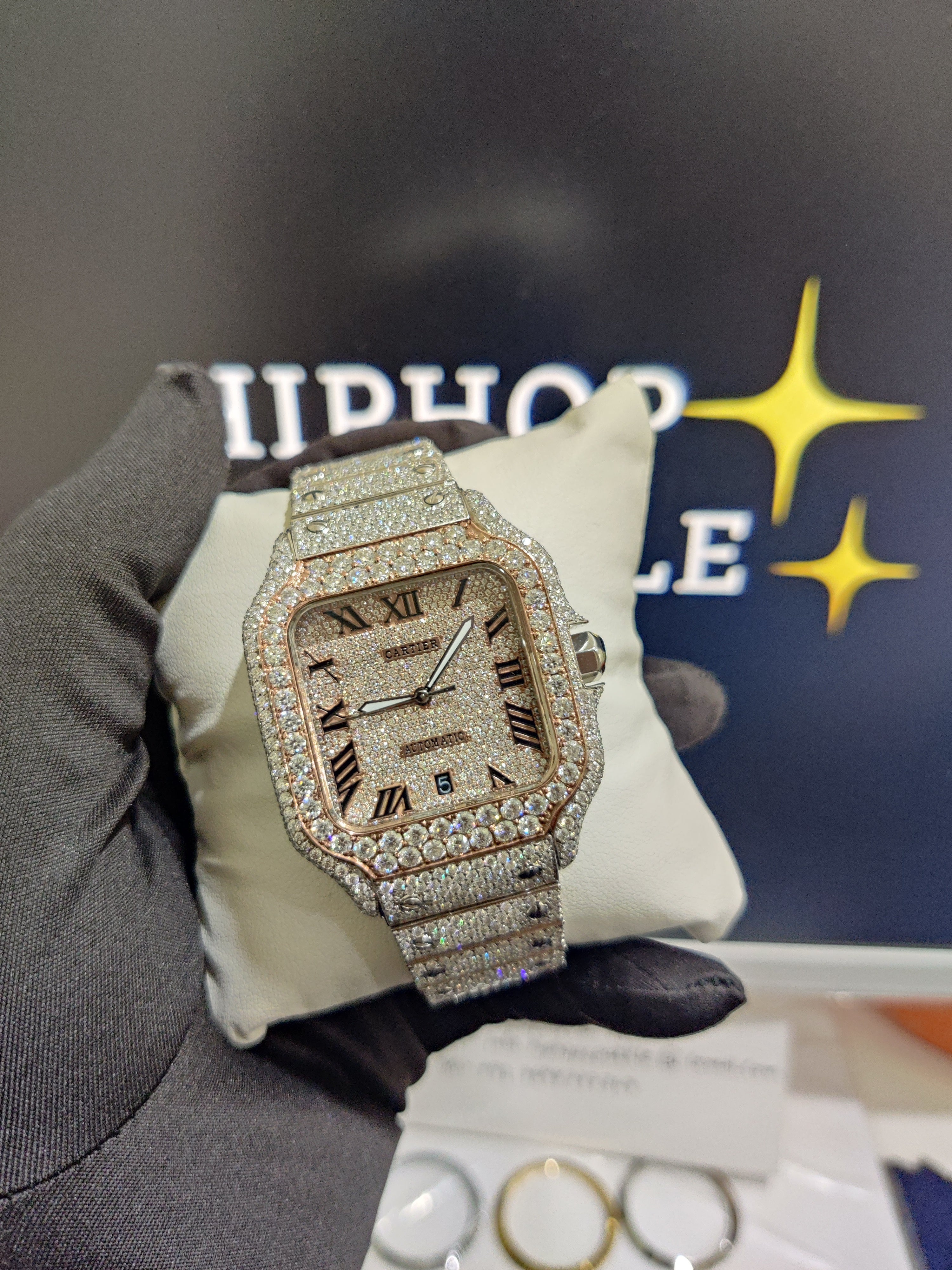 Iced Out Cartier Watch