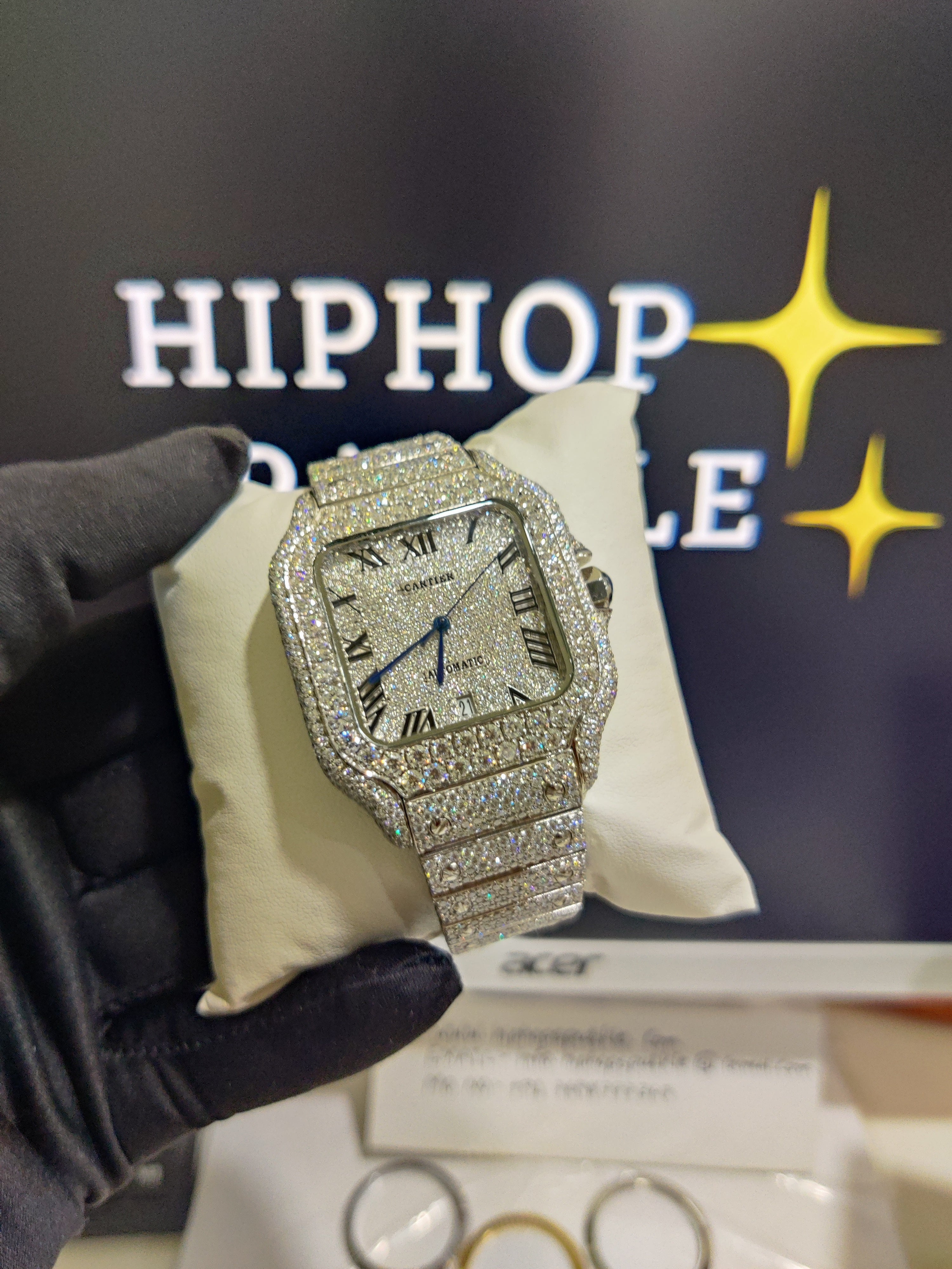 Iced Out Cartier Watch