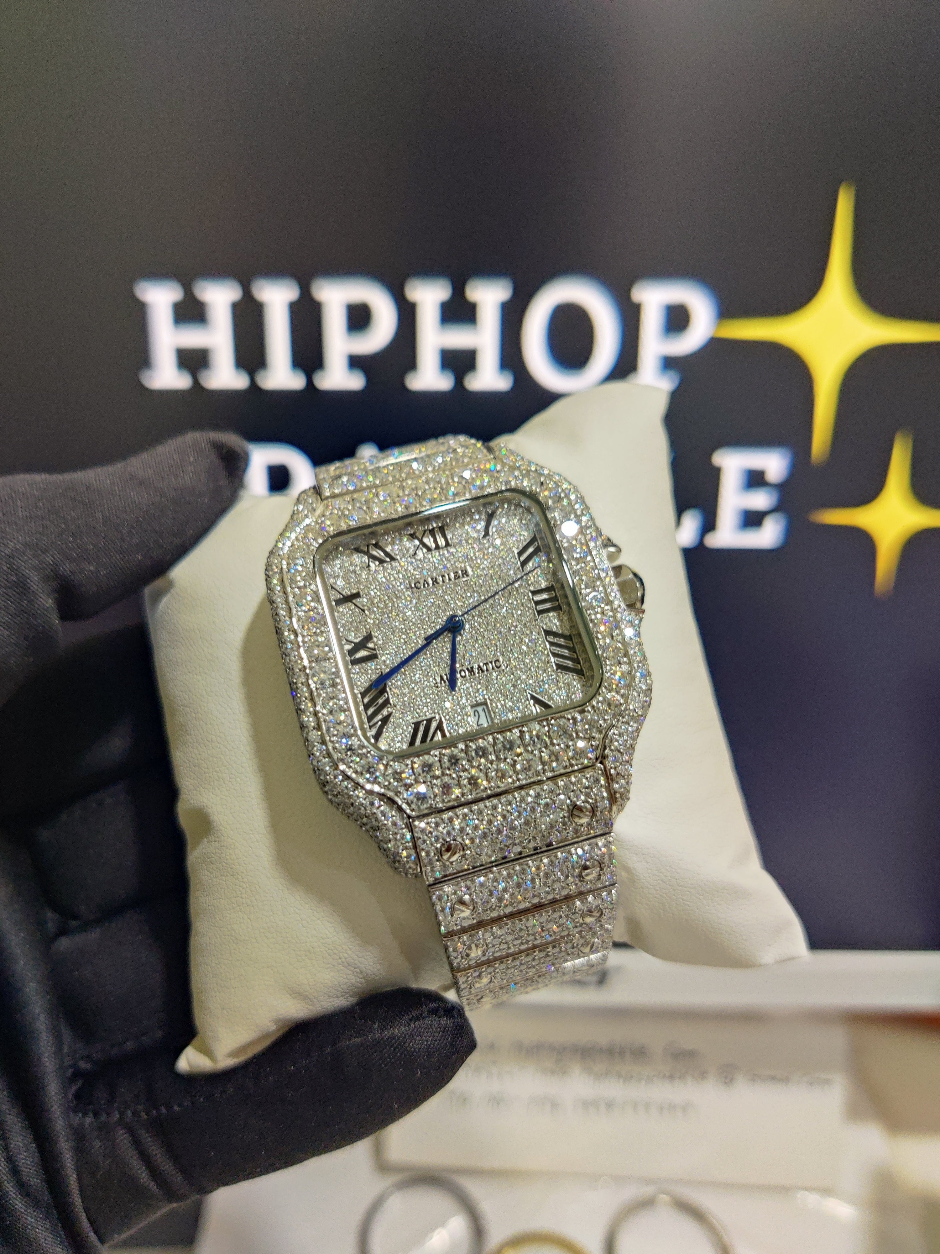 Iced Out Cartier Watch