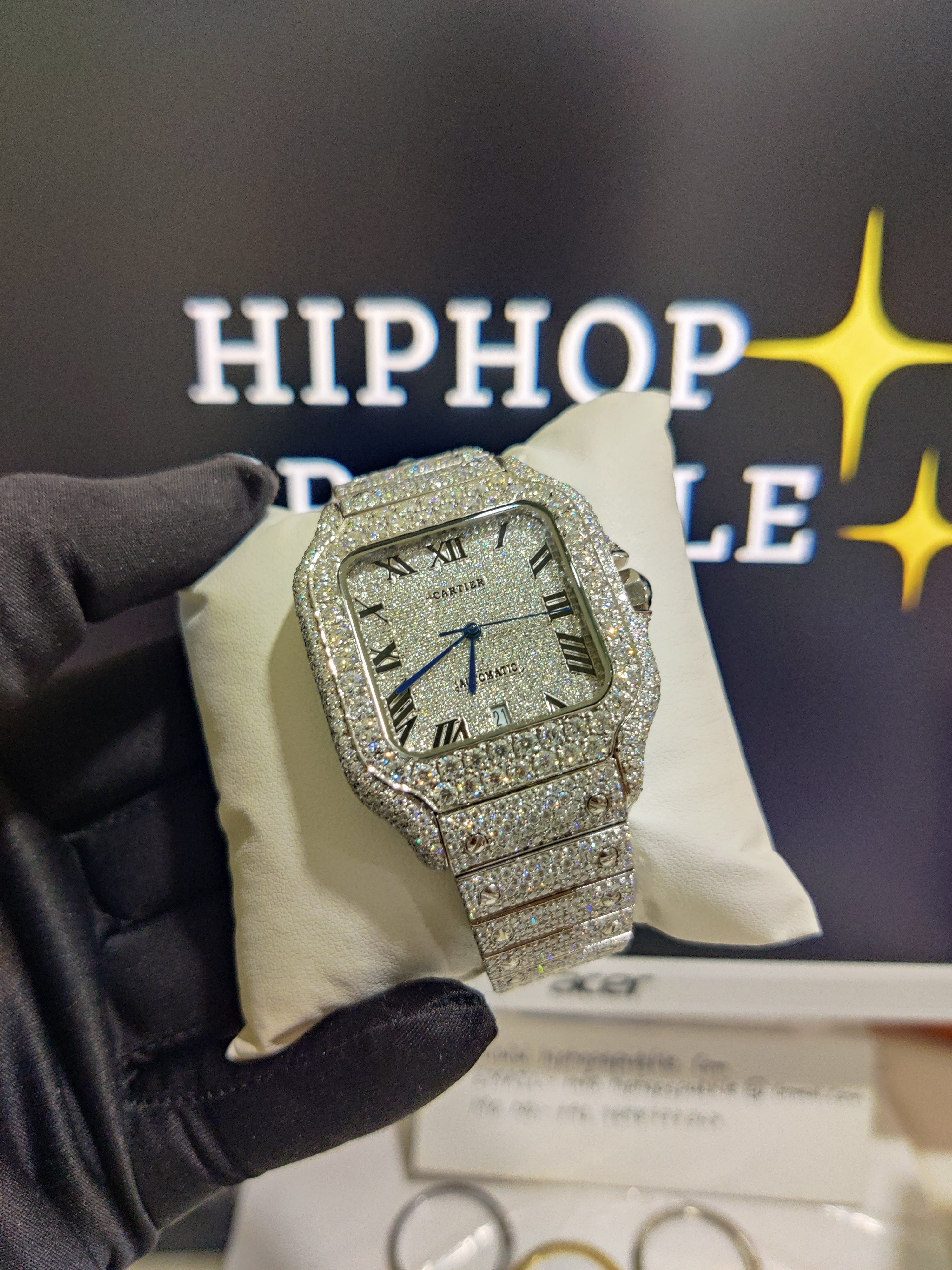 Iced Out Cartier Watch