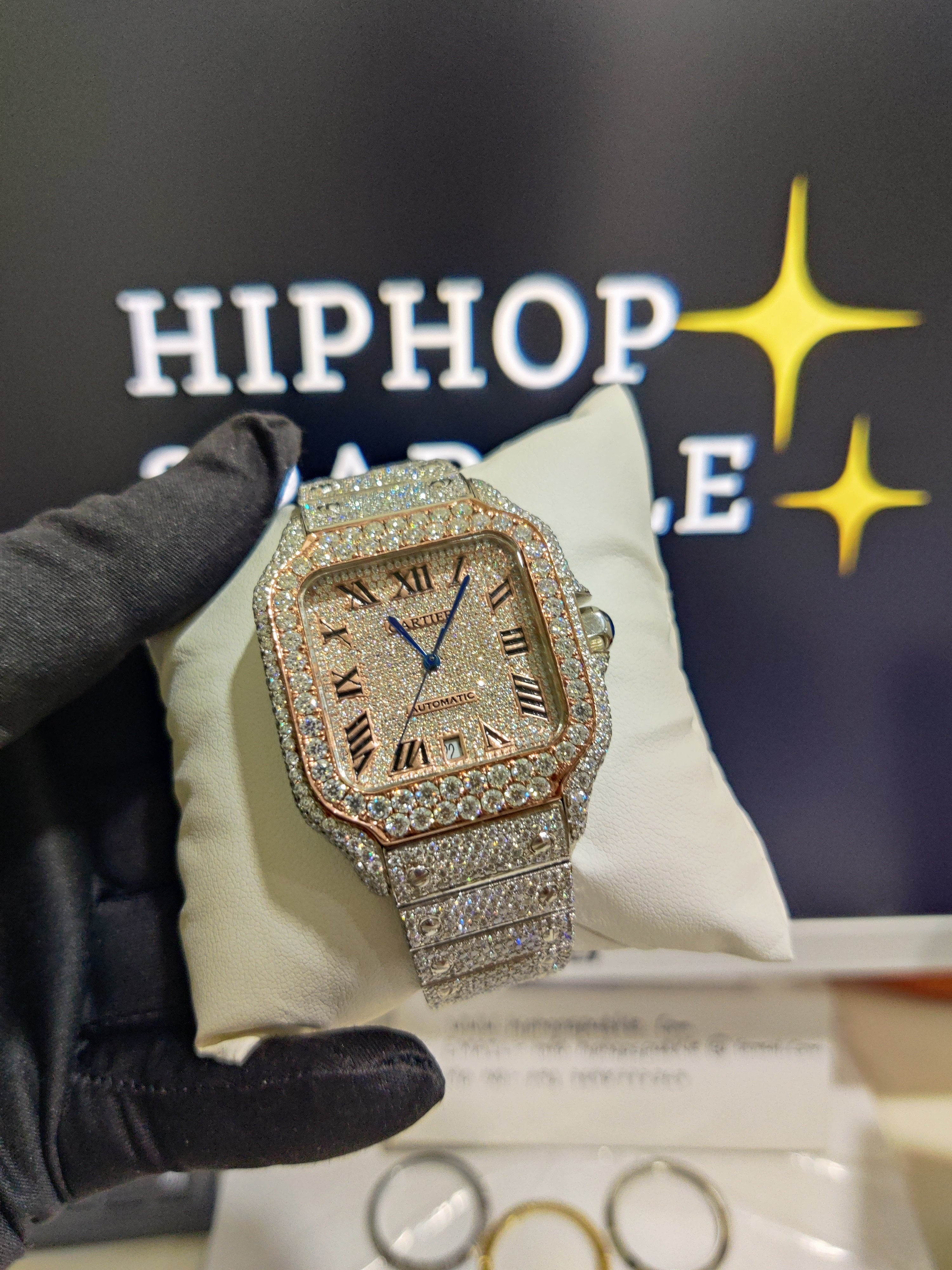 Iced Out Cartier Watch