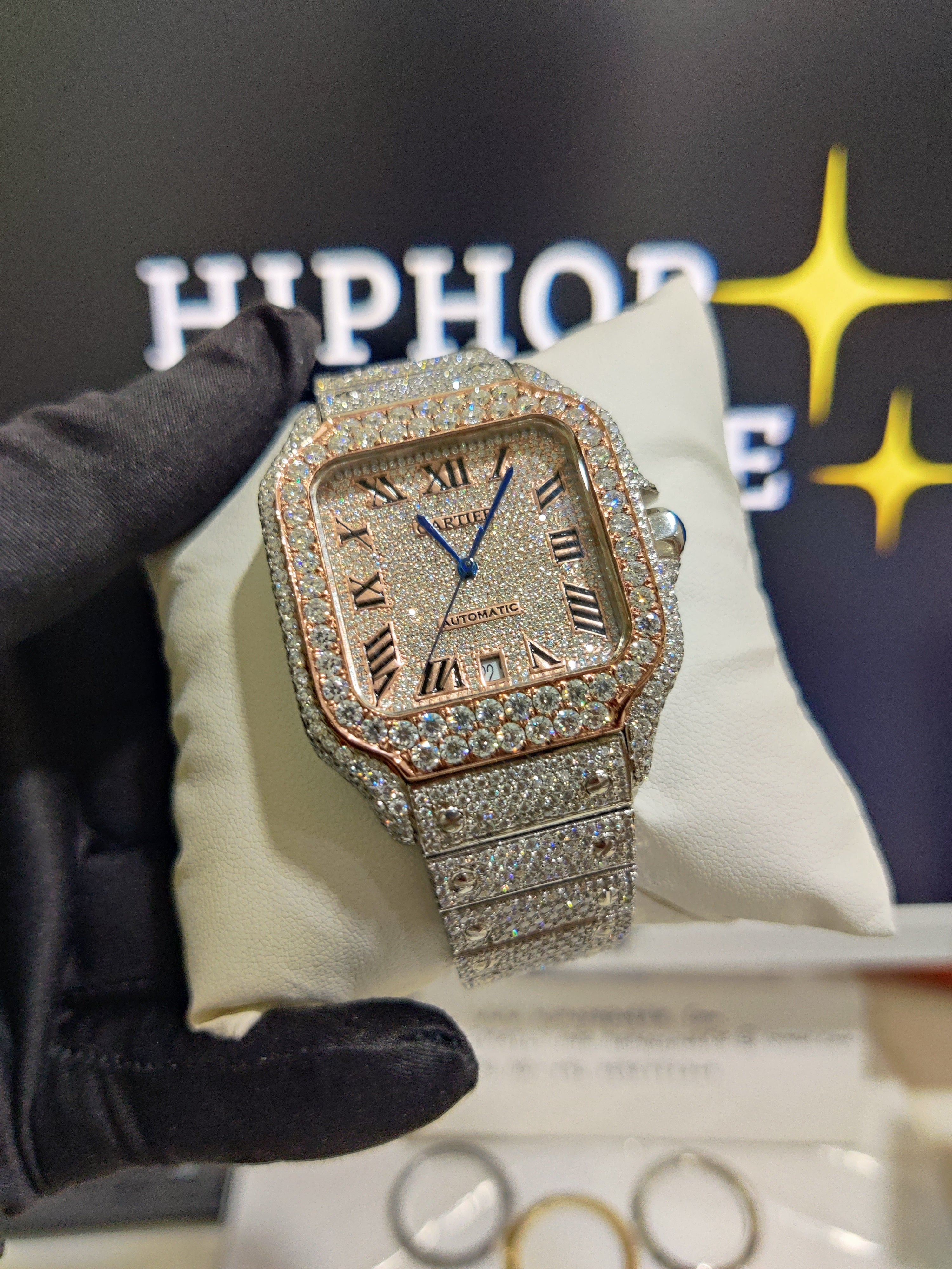 Iced Out Cartier Watch