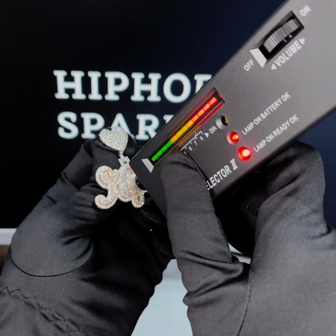 Iced Out Moissanite Name Jewelry with Heart Bail