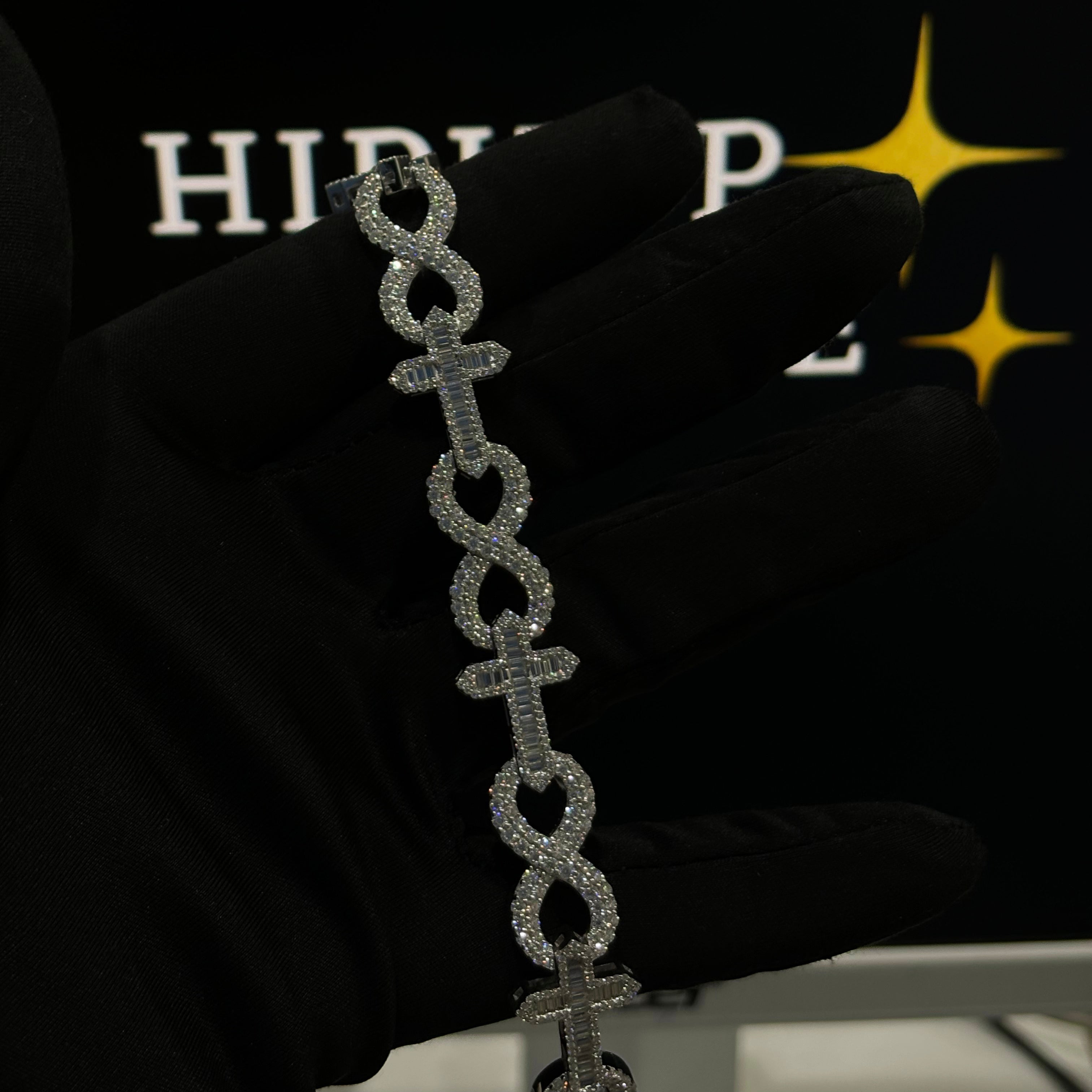 Moissanite Hip Hop Jewelry with Diamond Finish