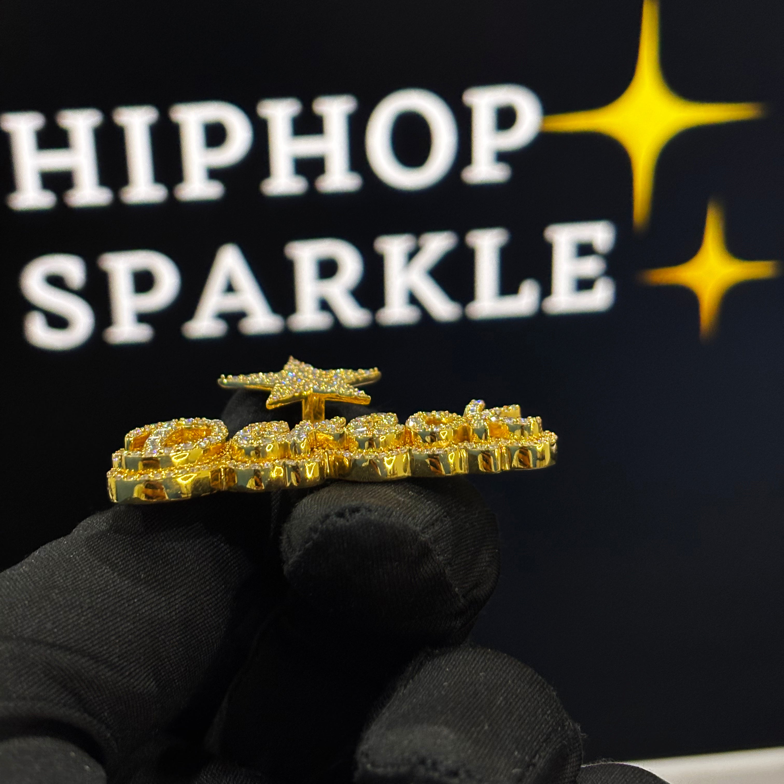 2 Inch Custom Moissanite Jewelry in 14K Gold Plated – Hip Hop Bling