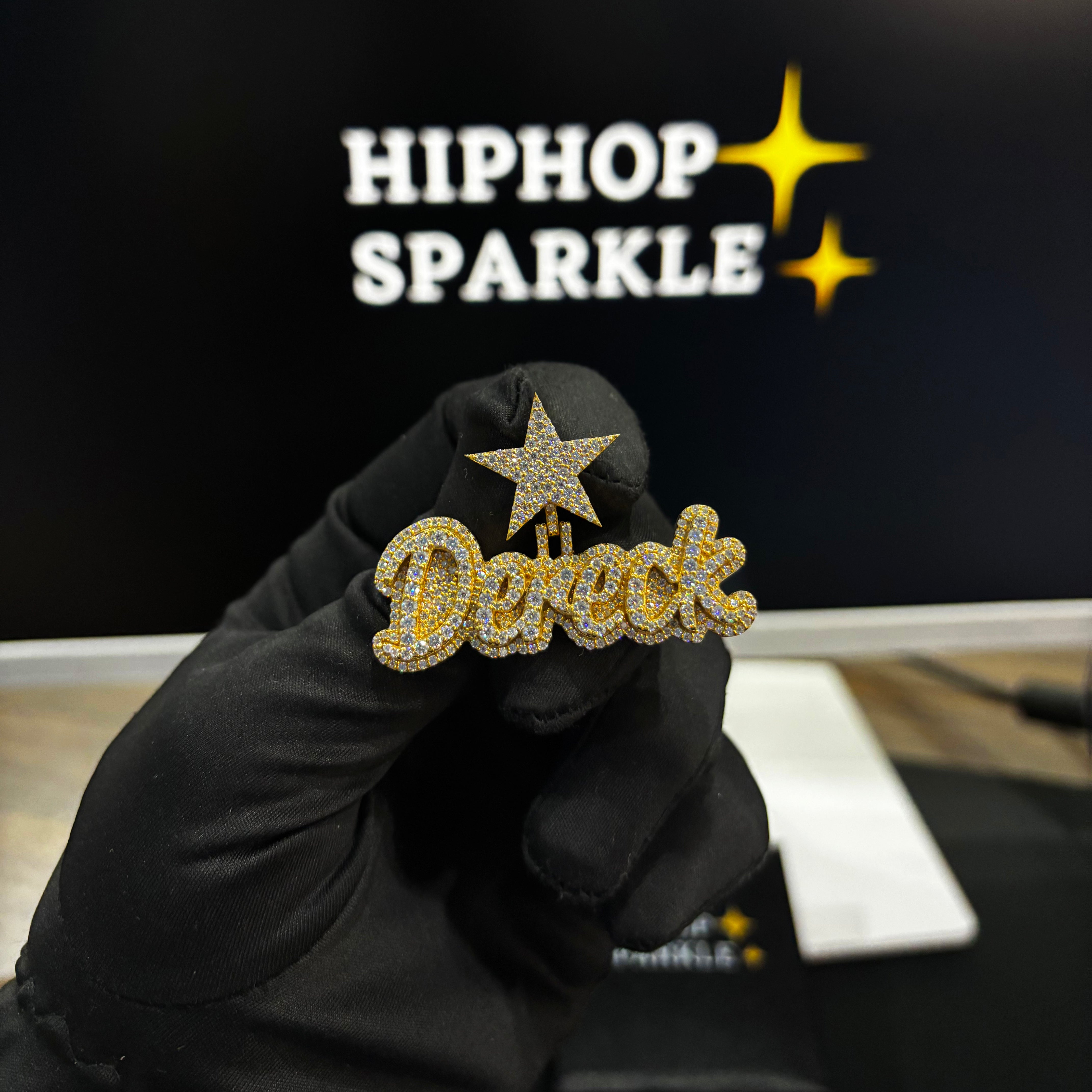 2 Inch Custom Moissanite Jewelry in 14K Gold Plated – Hip Hop Bling