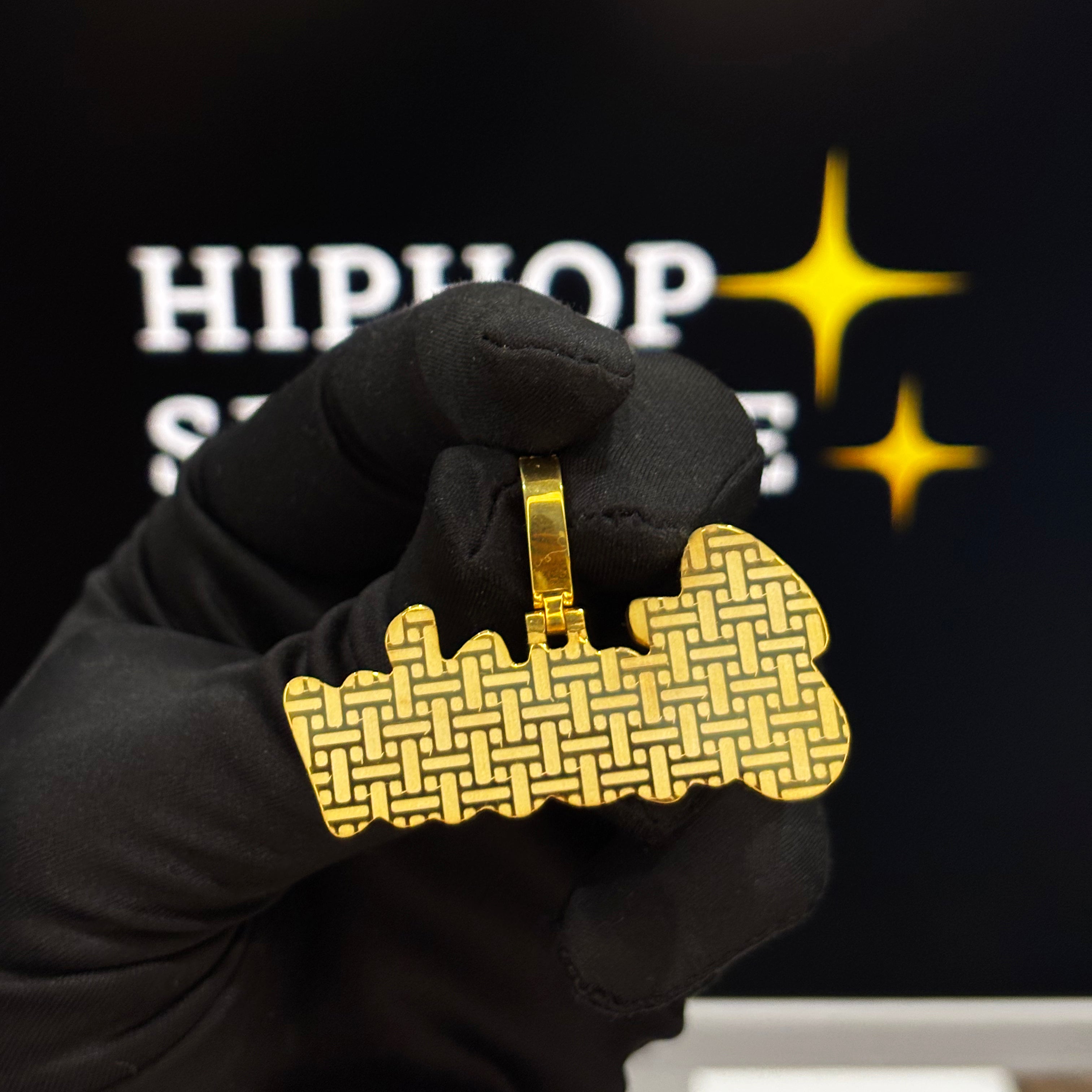 Iced Out 14K Gold Plated Custom Jewelry – 2 Inch Moissanite Hip Hop Necklace Charm