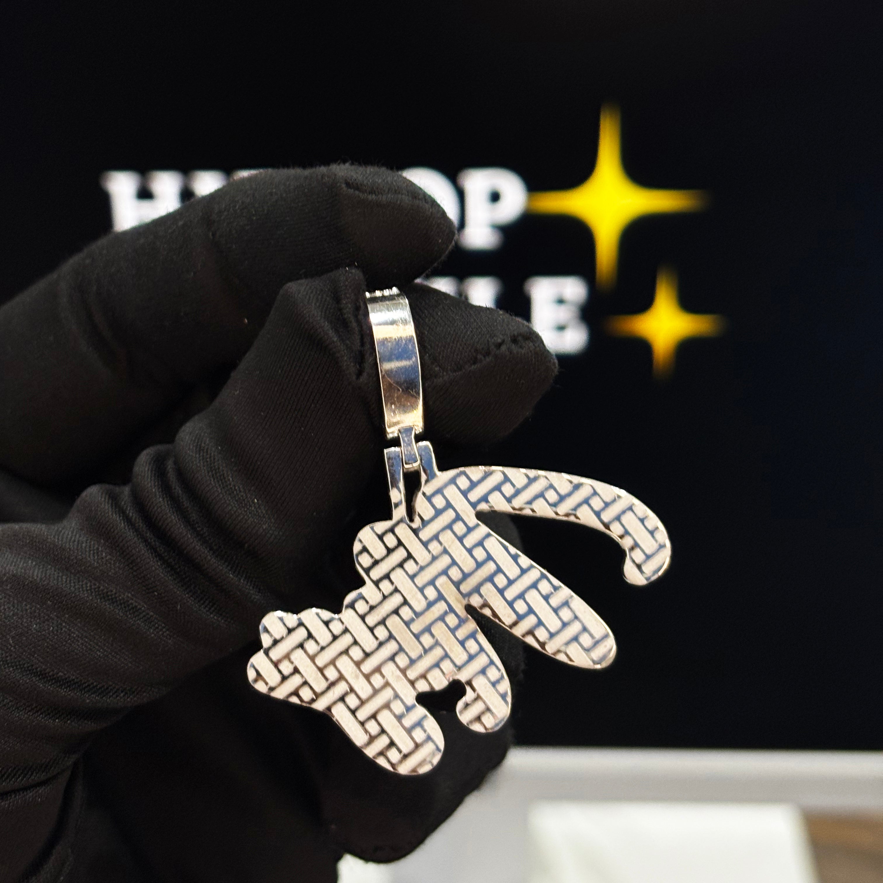 Iced Out Moissanite Hip Hop Jewelry in Two Tone Silver & Rose Gold