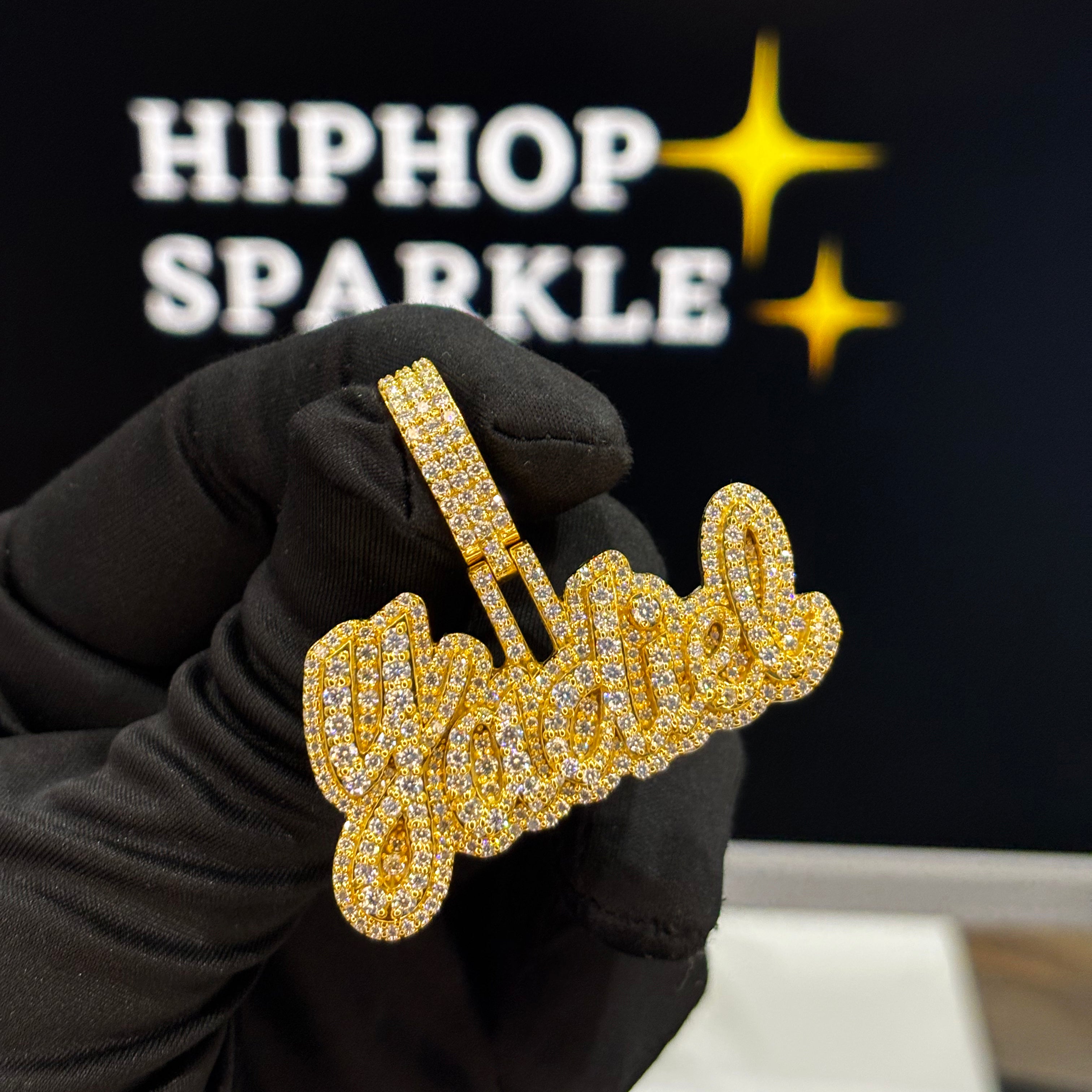 925 Silver with 14k Gold Plated & Moissanite Stones