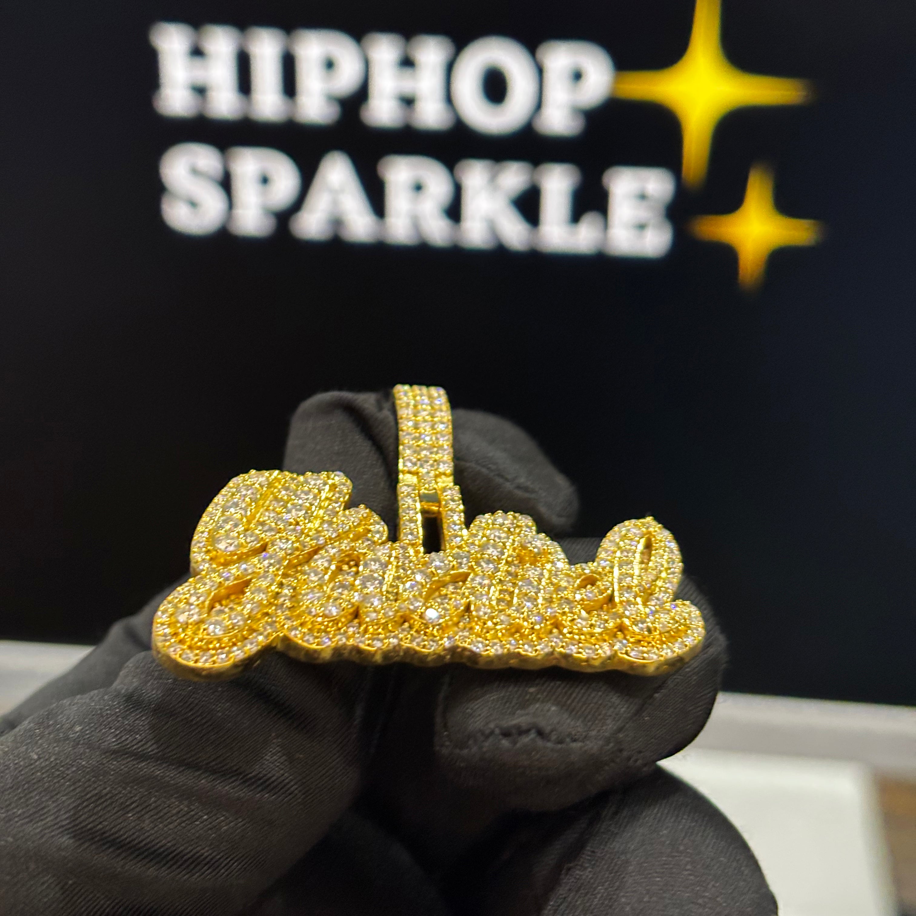 925 Silver with 14k Gold Plated & Moissanite Stones