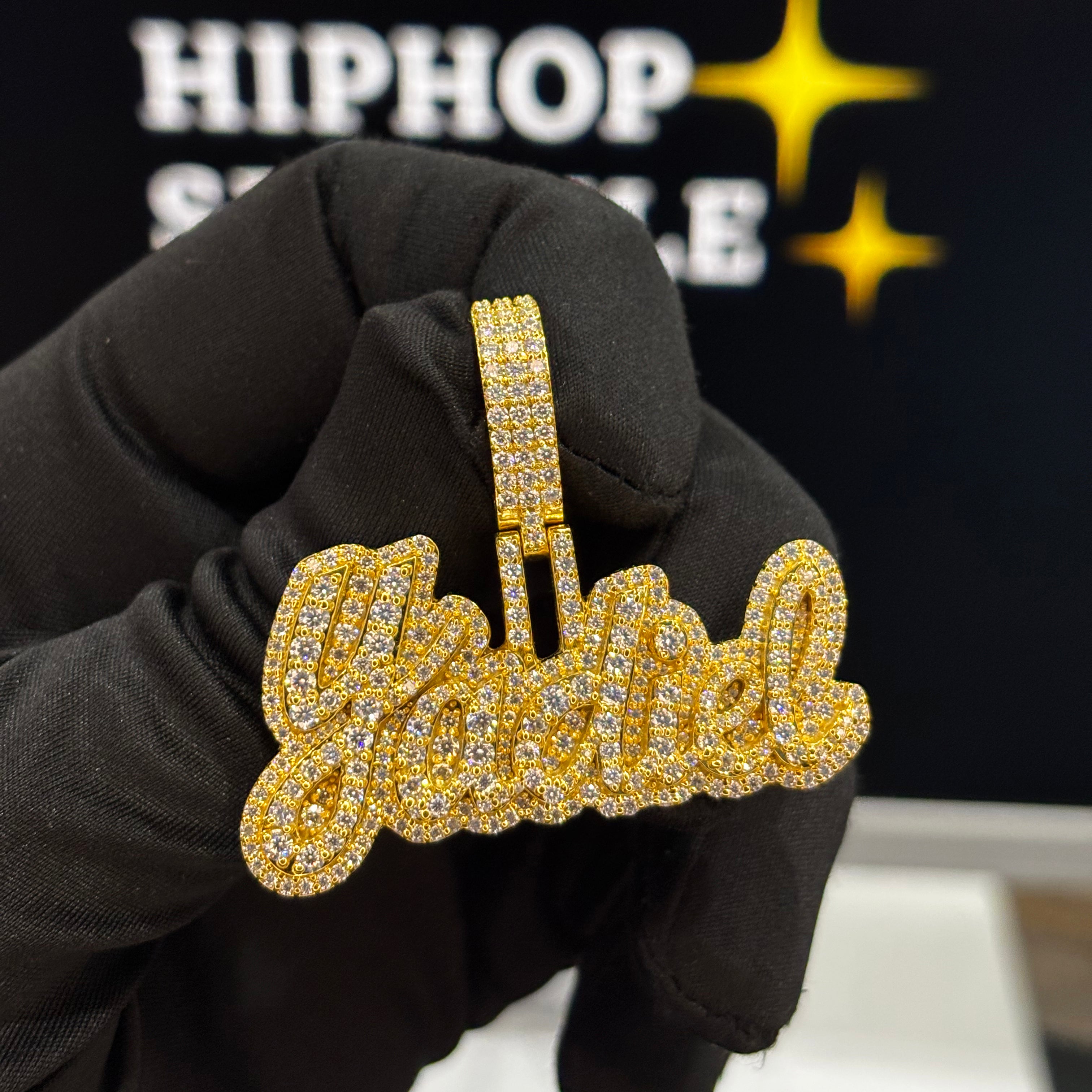 925 Silver with 14k Gold Plated & Moissanite Stones