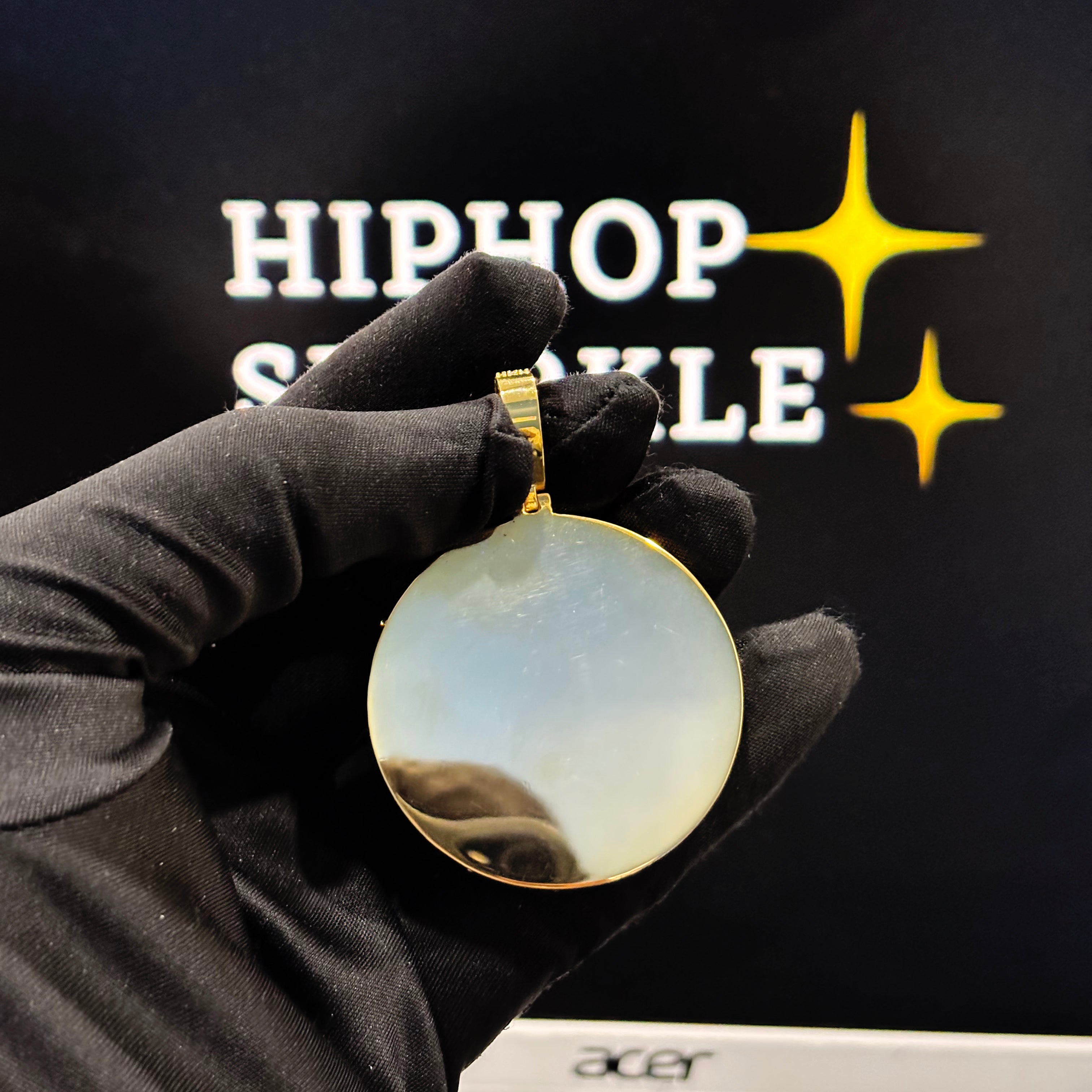 14K Gold Plated 925 Silver with Full Iced-Out Moissanite