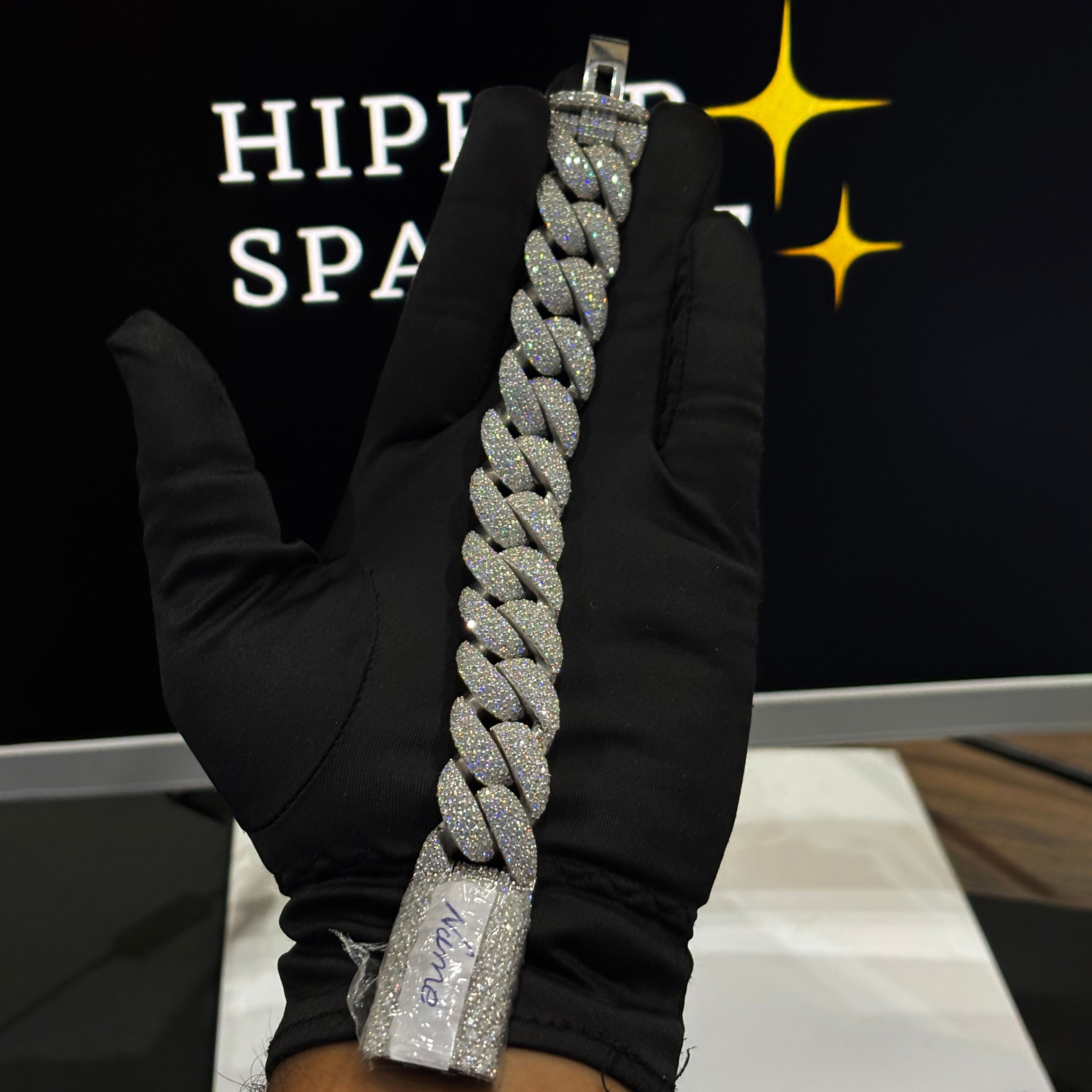 Full Diamond Moissanite Hip Hop Bracelet