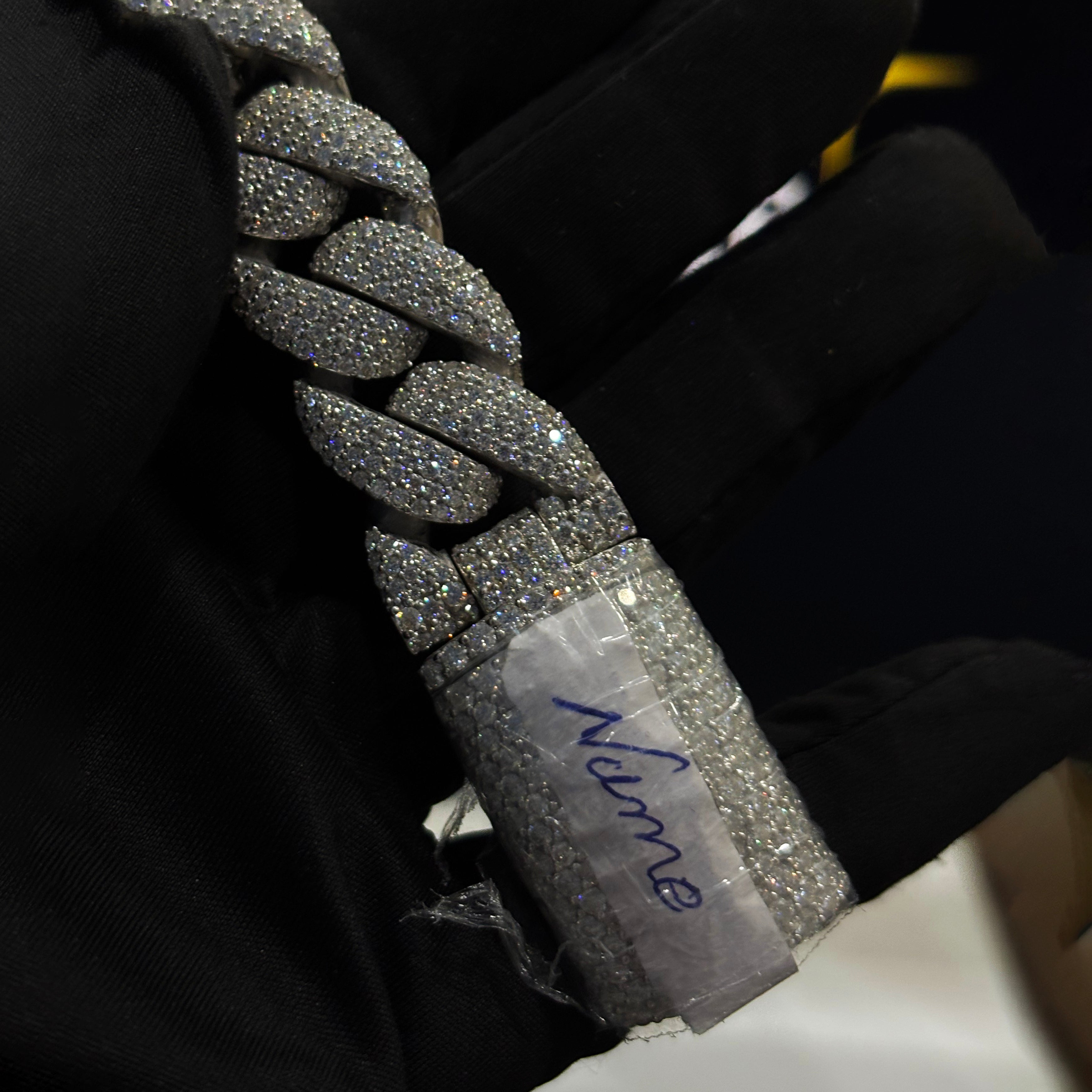 Full Diamond Moissanite Hip Hop Bracelet