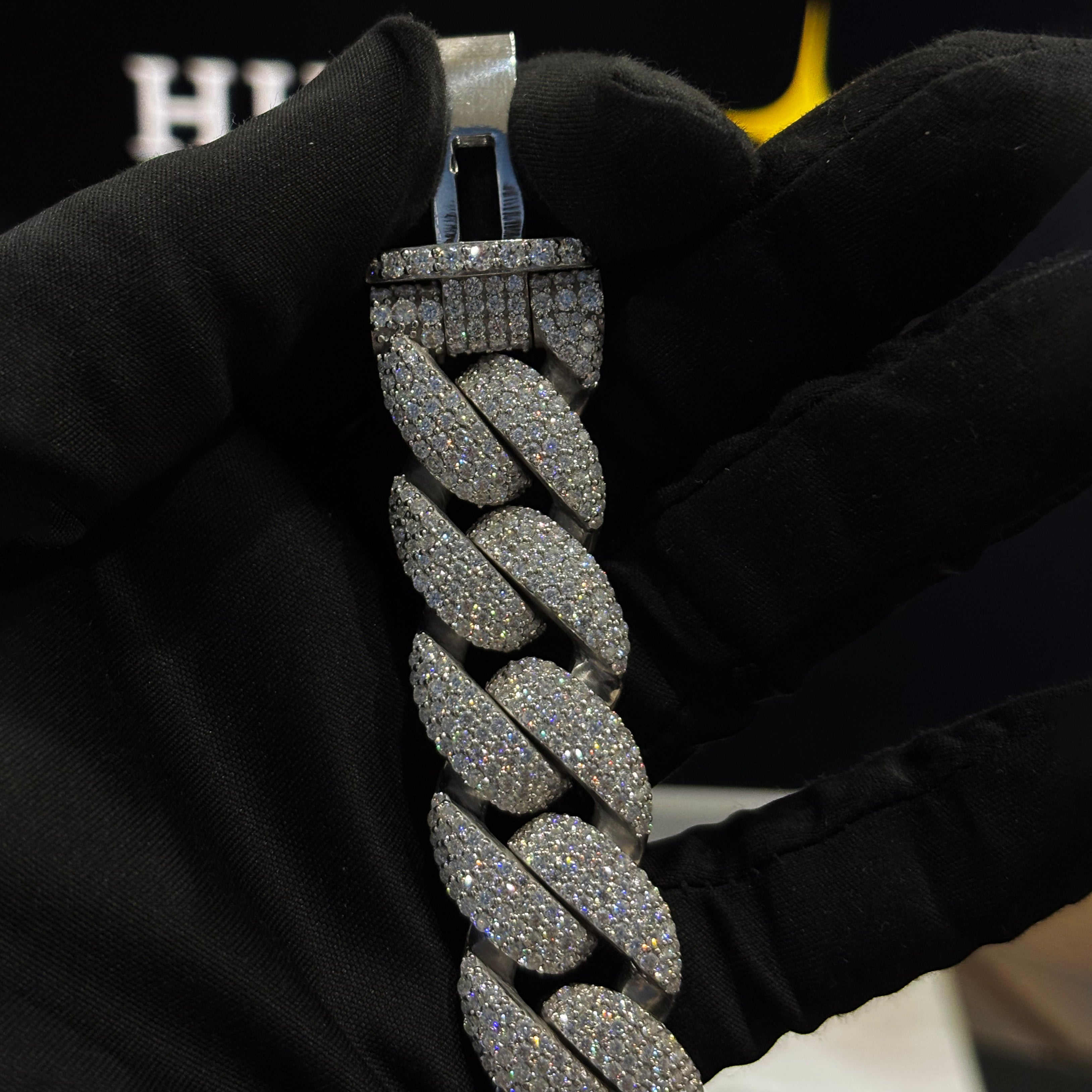 Full Diamond Moissanite Hip Hop Bracelet