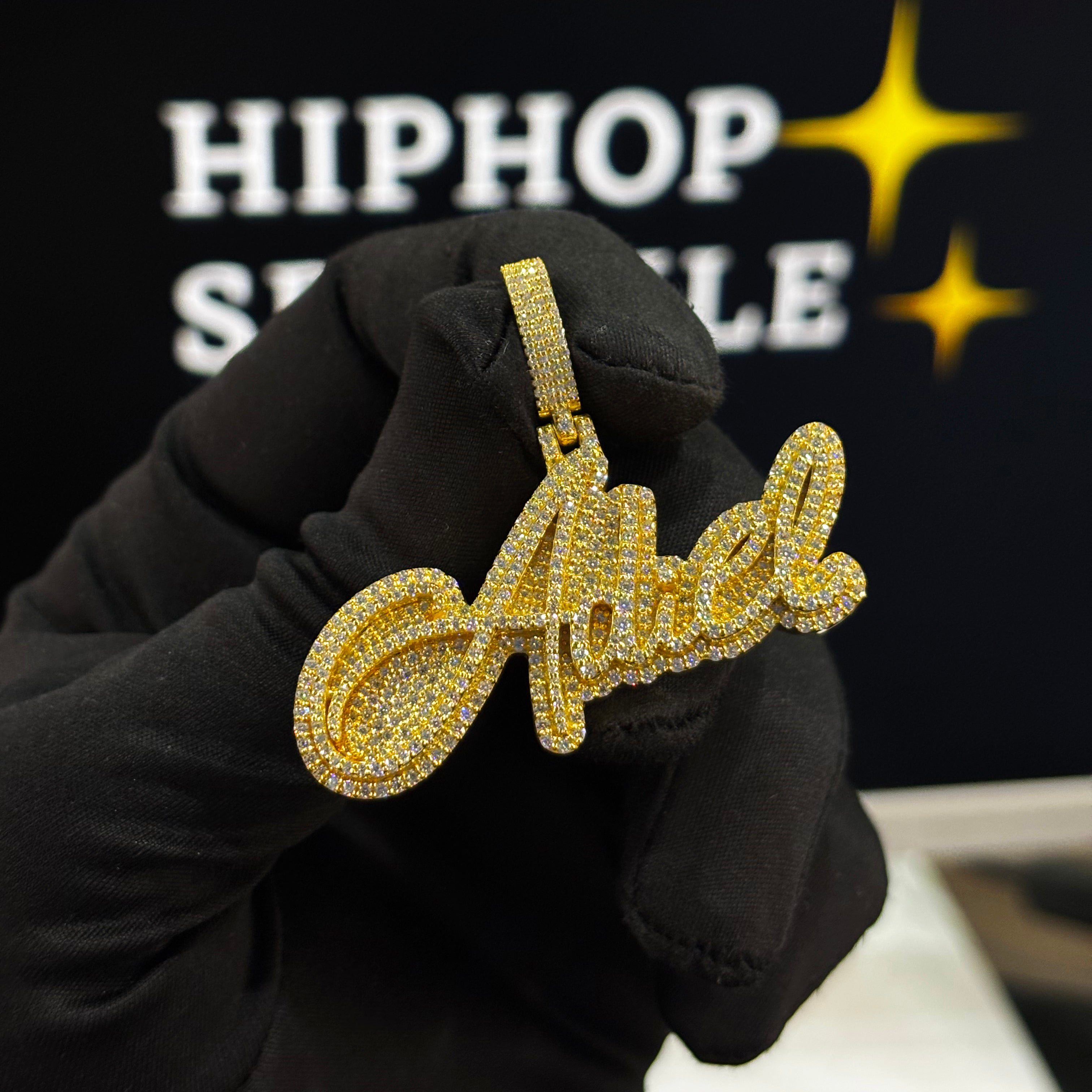 2 Inch Custom Moissanite Jewelry in 14K Gold Plated – Hip Hop Bling