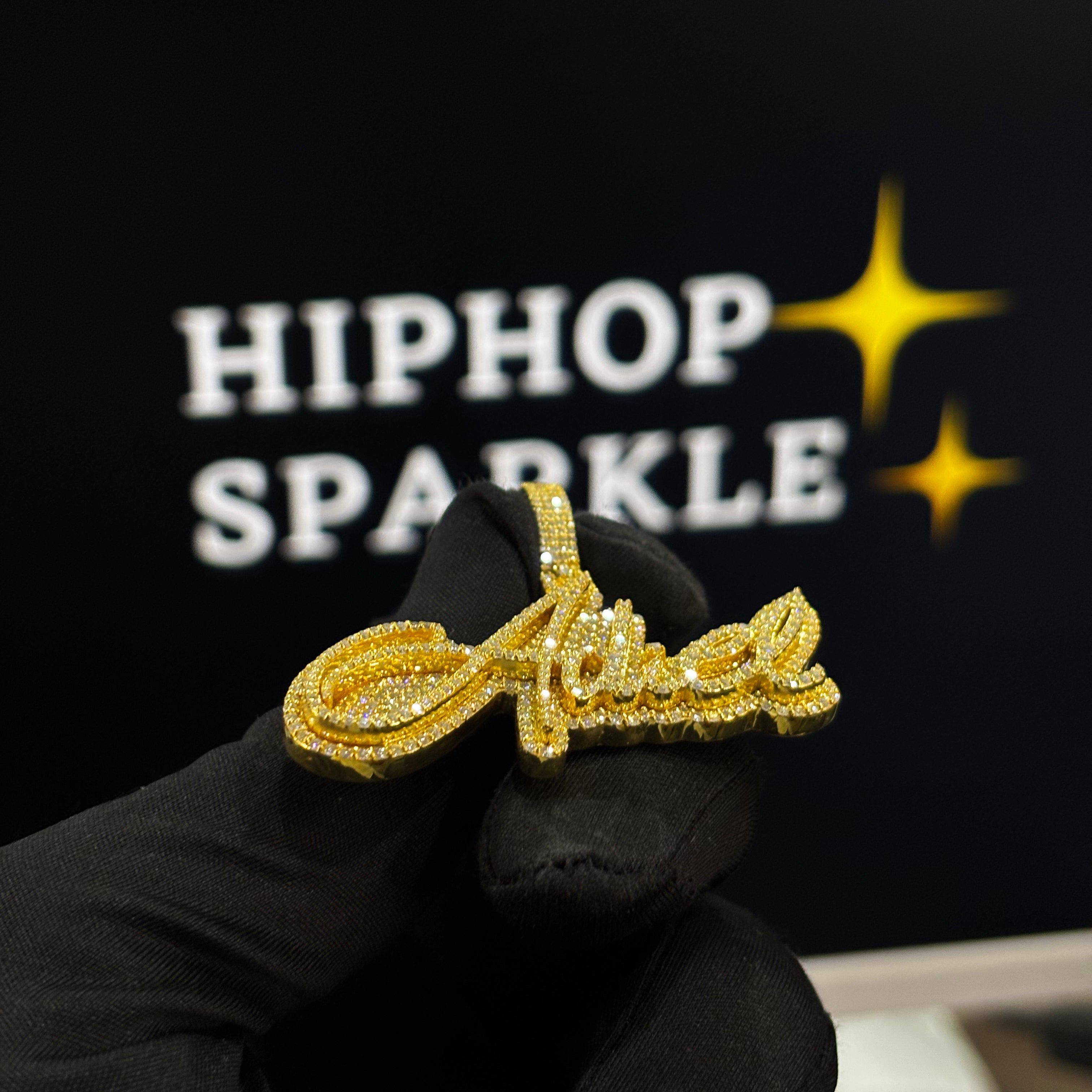 2 Inch Custom Moissanite Jewelry in 14K Gold Plated – Hip Hop Bling